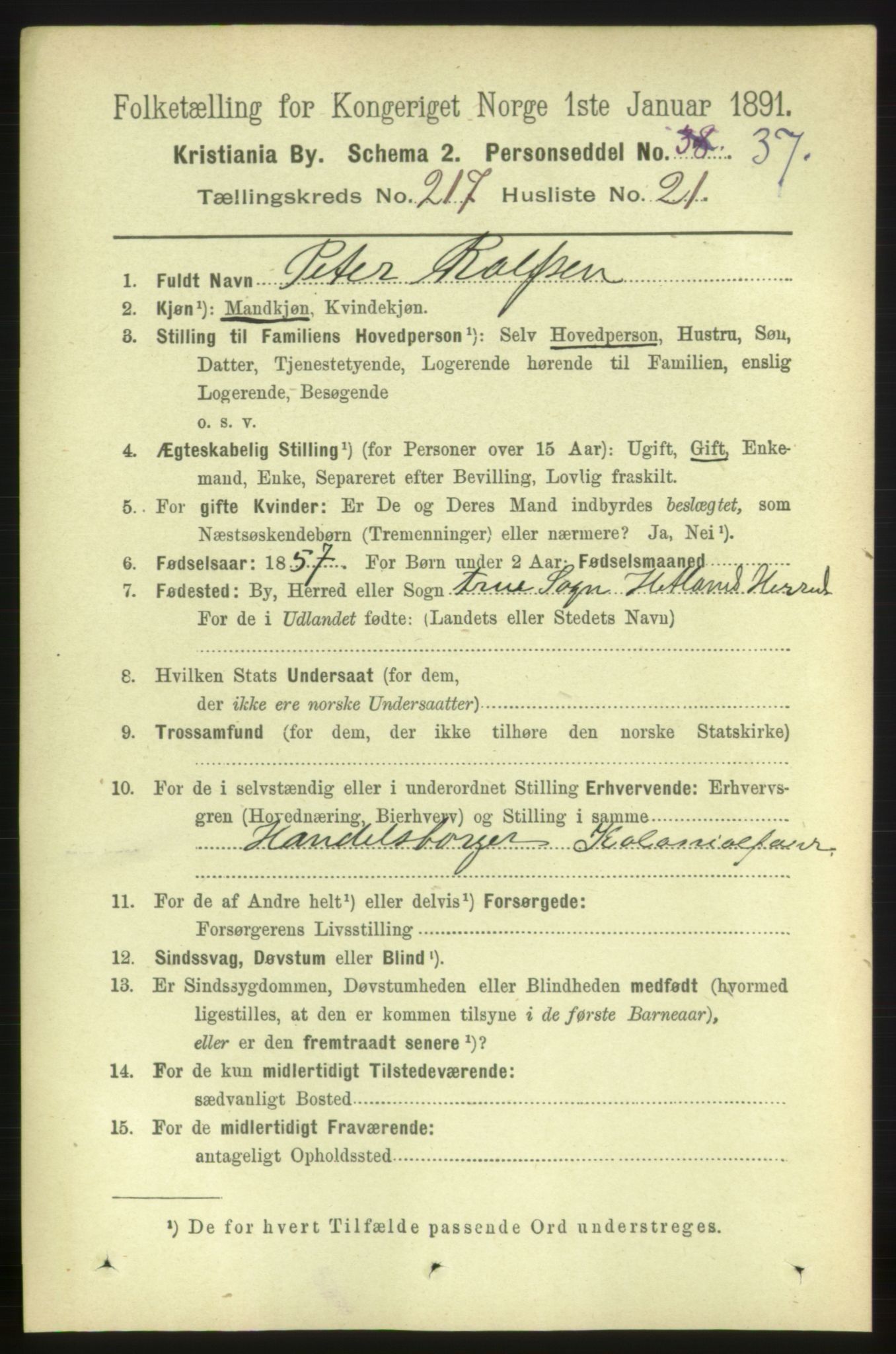 RA, 1891 census for 0301 Kristiania, 1891, p. 128684