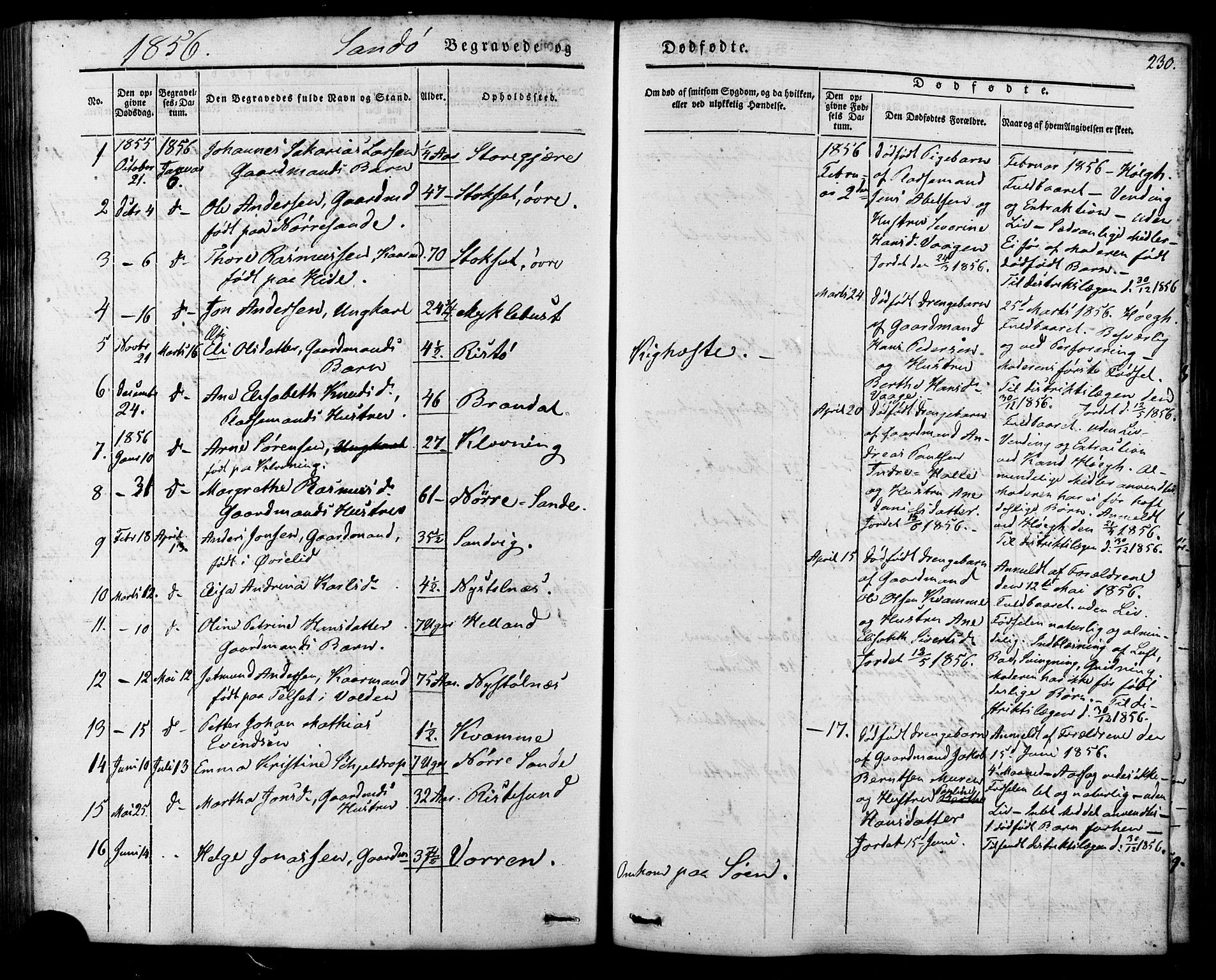 Ministerialprotokoller, klokkerbøker og fødselsregistre - Møre og Romsdal, AV/SAT-A-1454/503/L0034: Parish register (official) no. 503A02, 1841-1884, p. 230