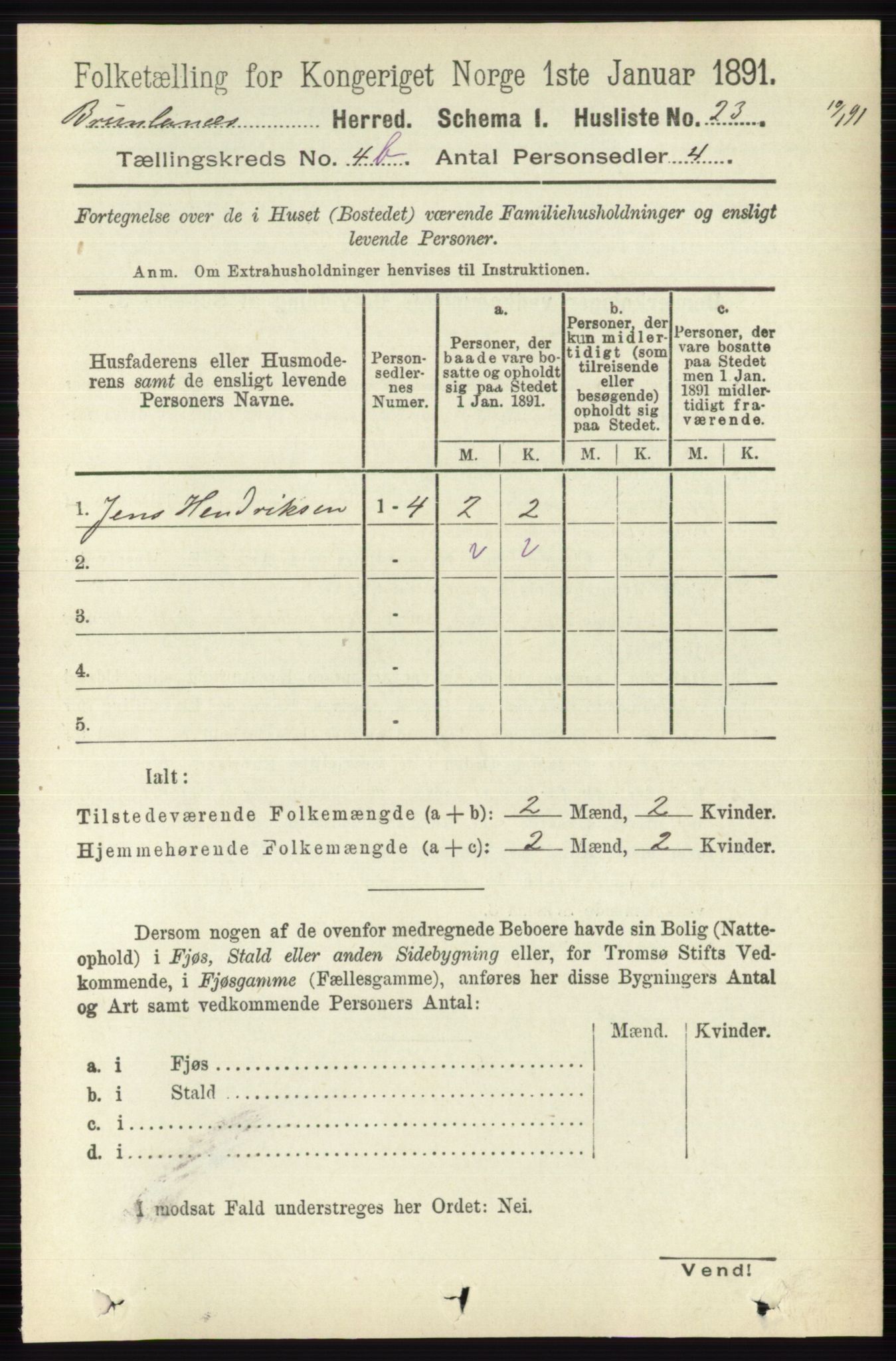 RA, 1891 census for 0726 Brunlanes, 1891, p. 2028