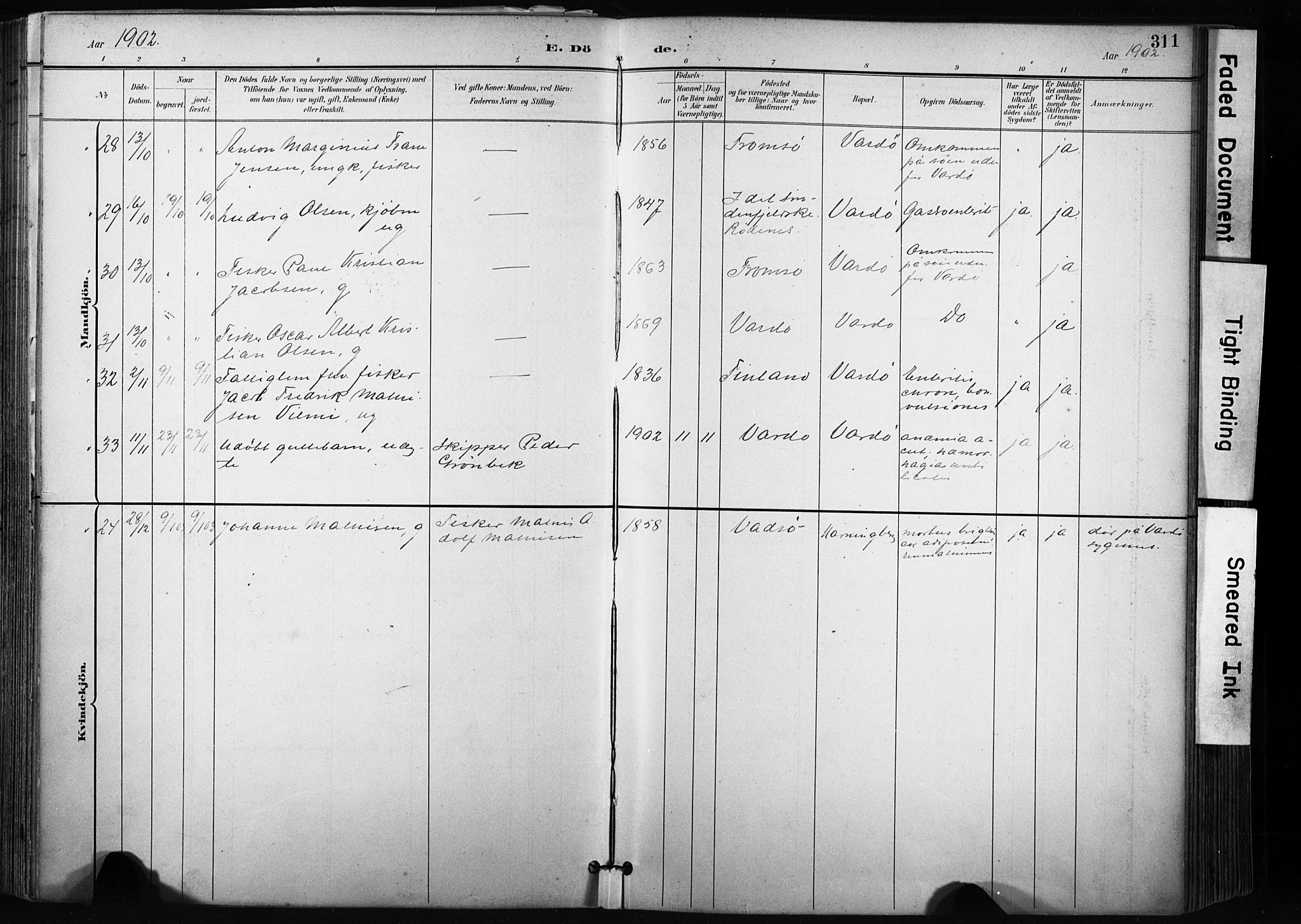 Vardø sokneprestkontor, SATØ/S-1332/H/Ha/L0010kirke: Parish register (official) no. 10, 1895-1907, p. 311