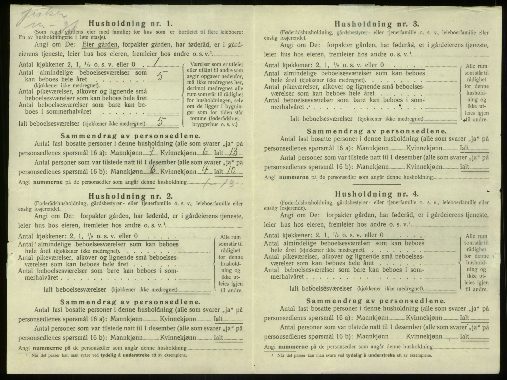 SAB, 1920 census for Bremanger, 1920, p. 671