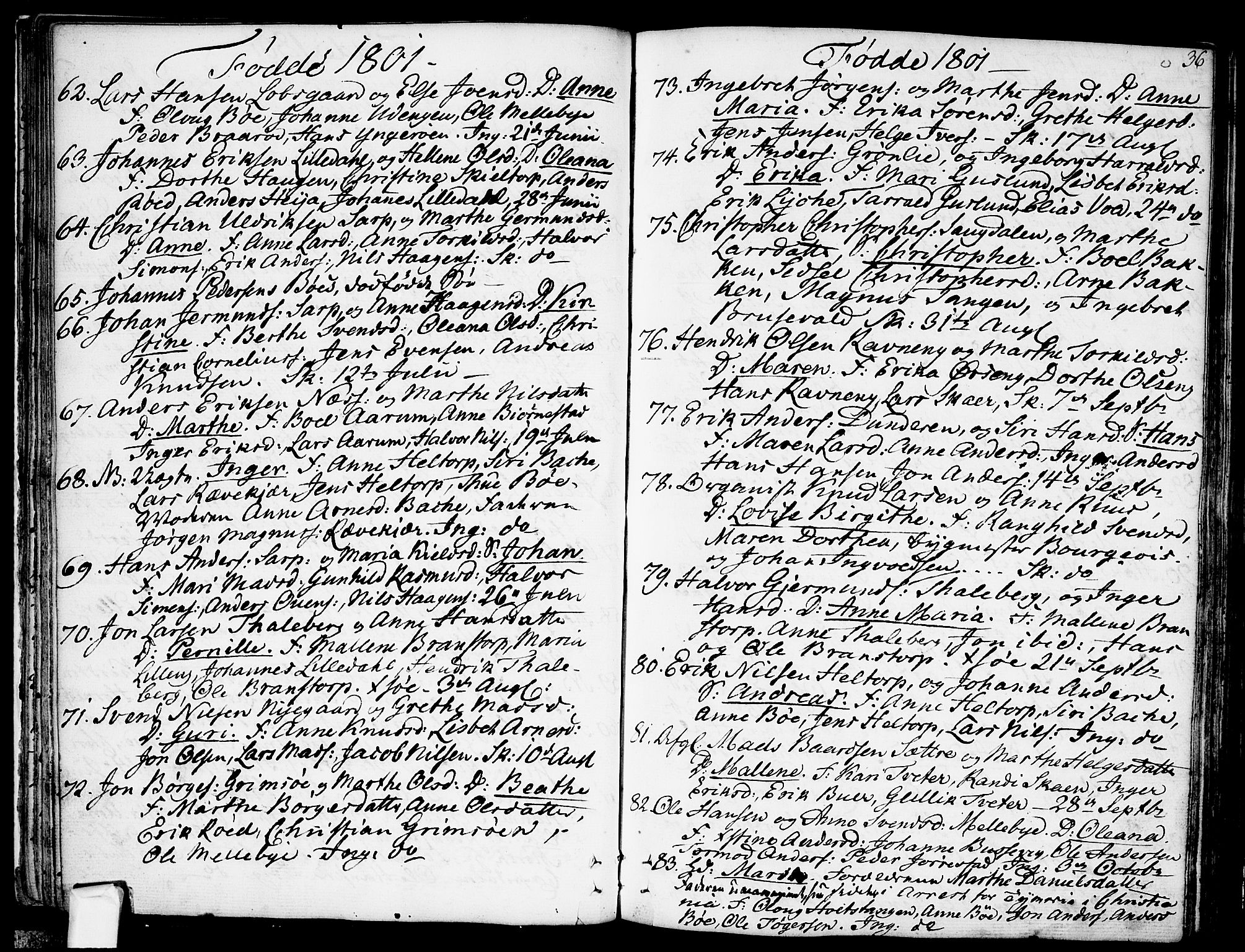 Skjeberg prestekontor Kirkebøker, SAO/A-10923/F/Fa/L0003: Parish register (official) no. I 3, 1792-1814, p. 36