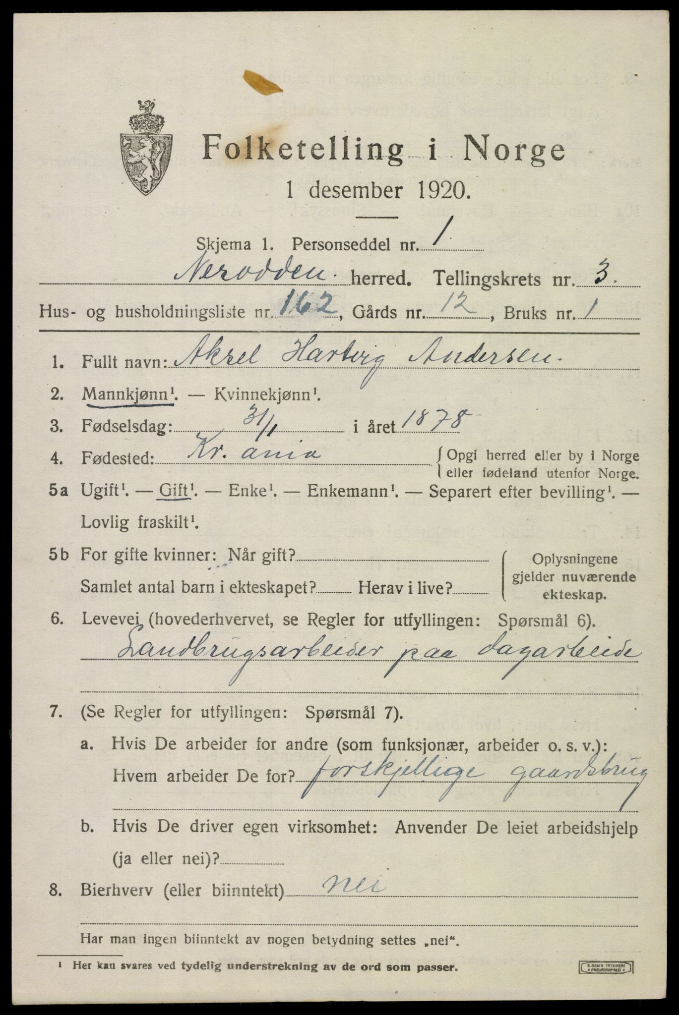 SAO, 1920 census for Nesodden, 1920, p. 4103