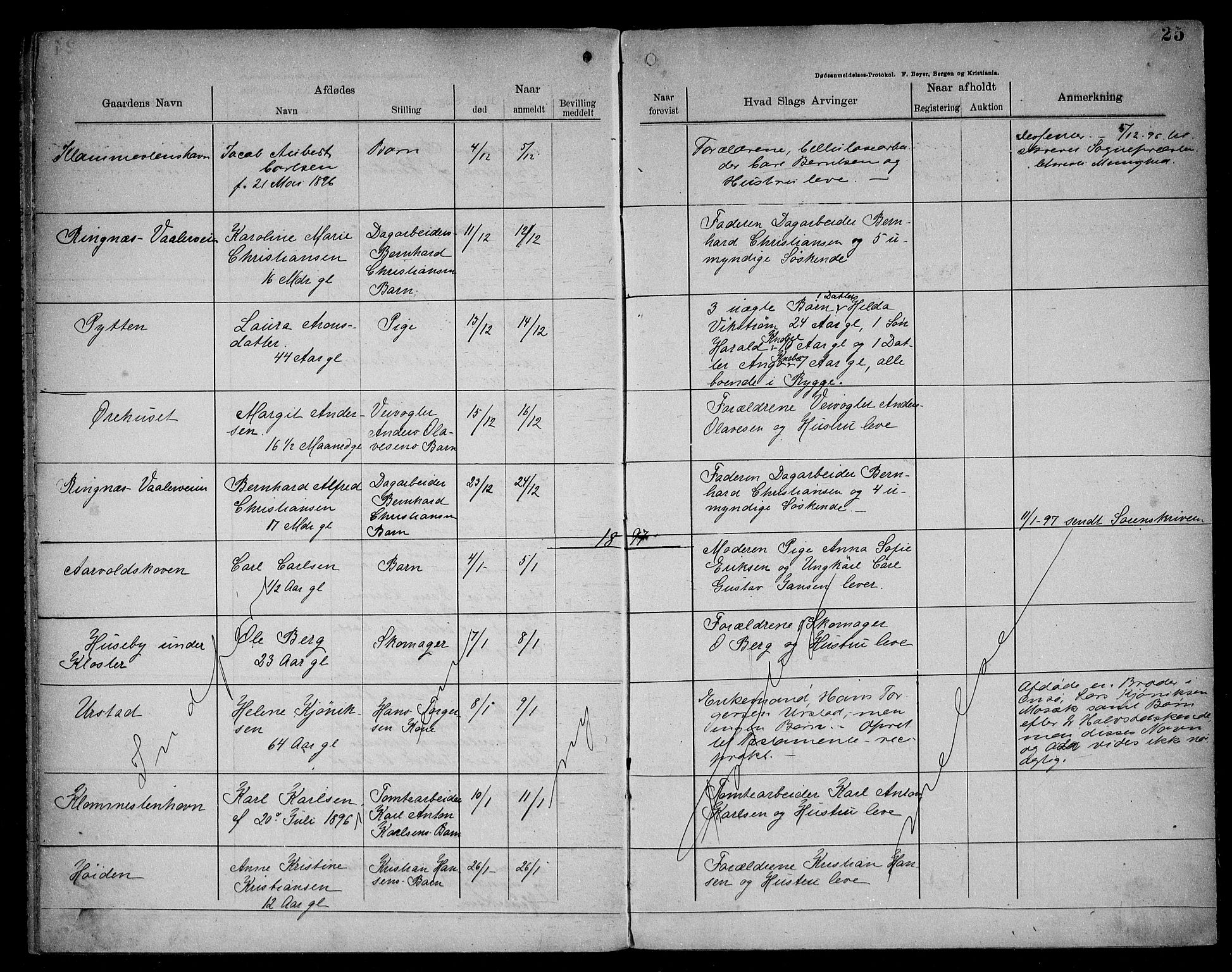 Rygge lensmannskontor, AV/SAO-A-10005/H/Ha/Haa/L0002: Dødsfallsprotokoll, 1894-1896, p. 25