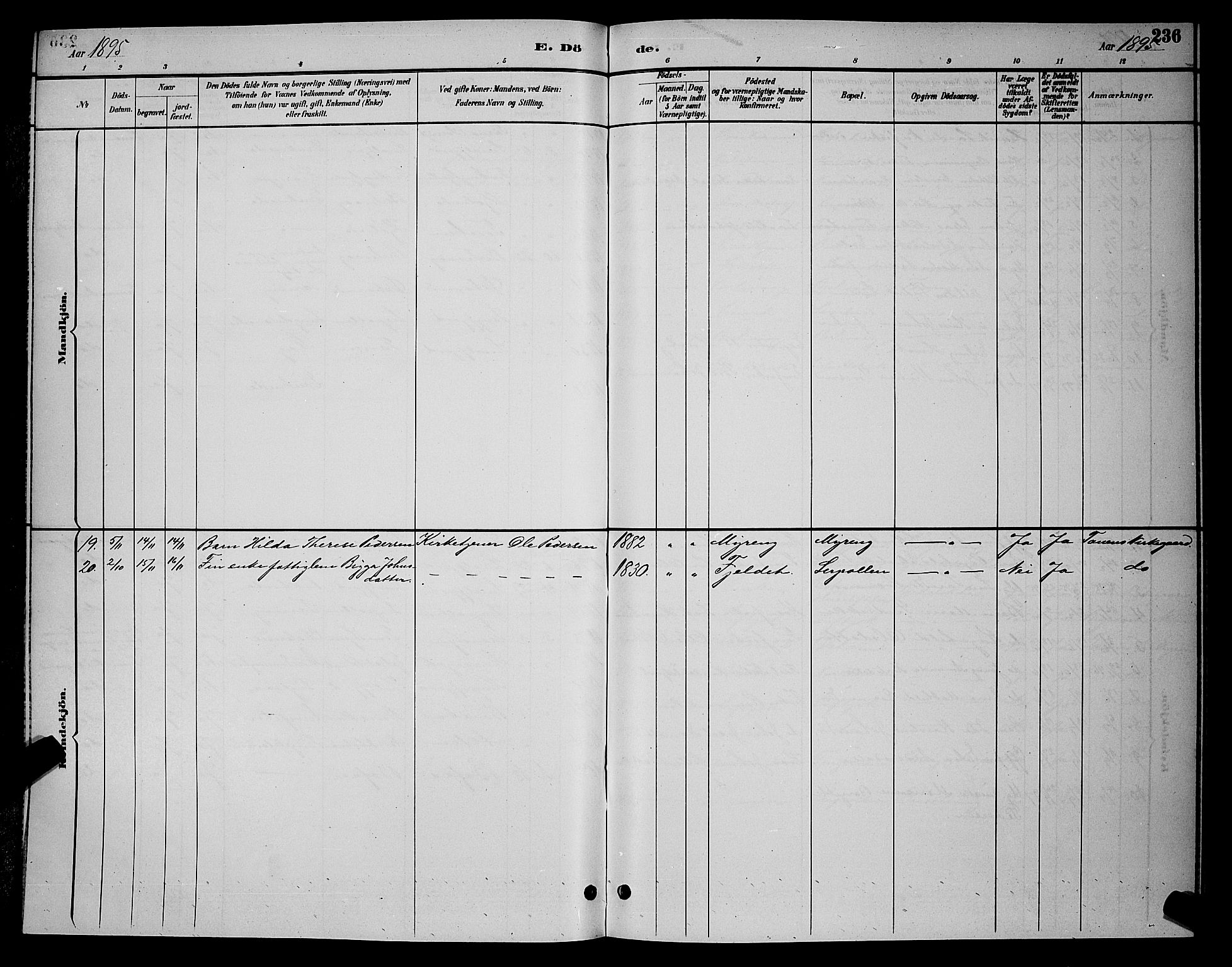 Tana sokneprestkontor, AV/SATØ-S-1334/H/Hb/L0004klokker: Parish register (copy) no. 4, 1890-1903, p. 236