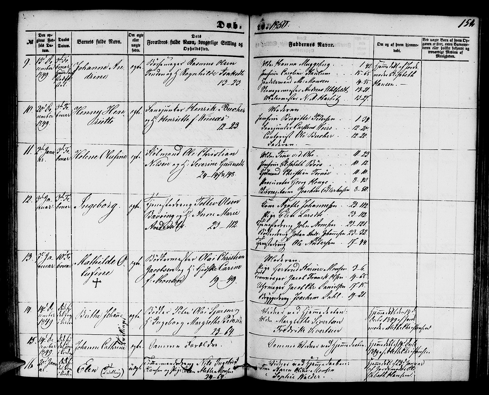 Korskirken sokneprestembete, AV/SAB-A-76101/H/Hab: Parish register (copy) no. B 2, 1847-1853, p. 152