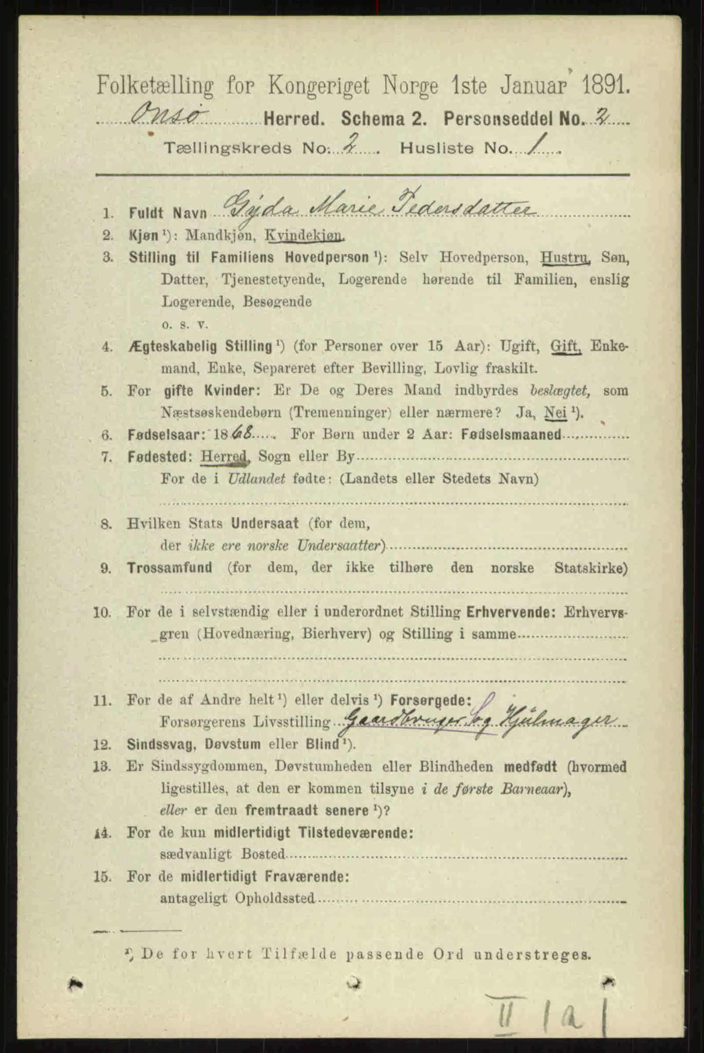 RA, 1891 census for 0134 Onsøy, 1891, p. 1002