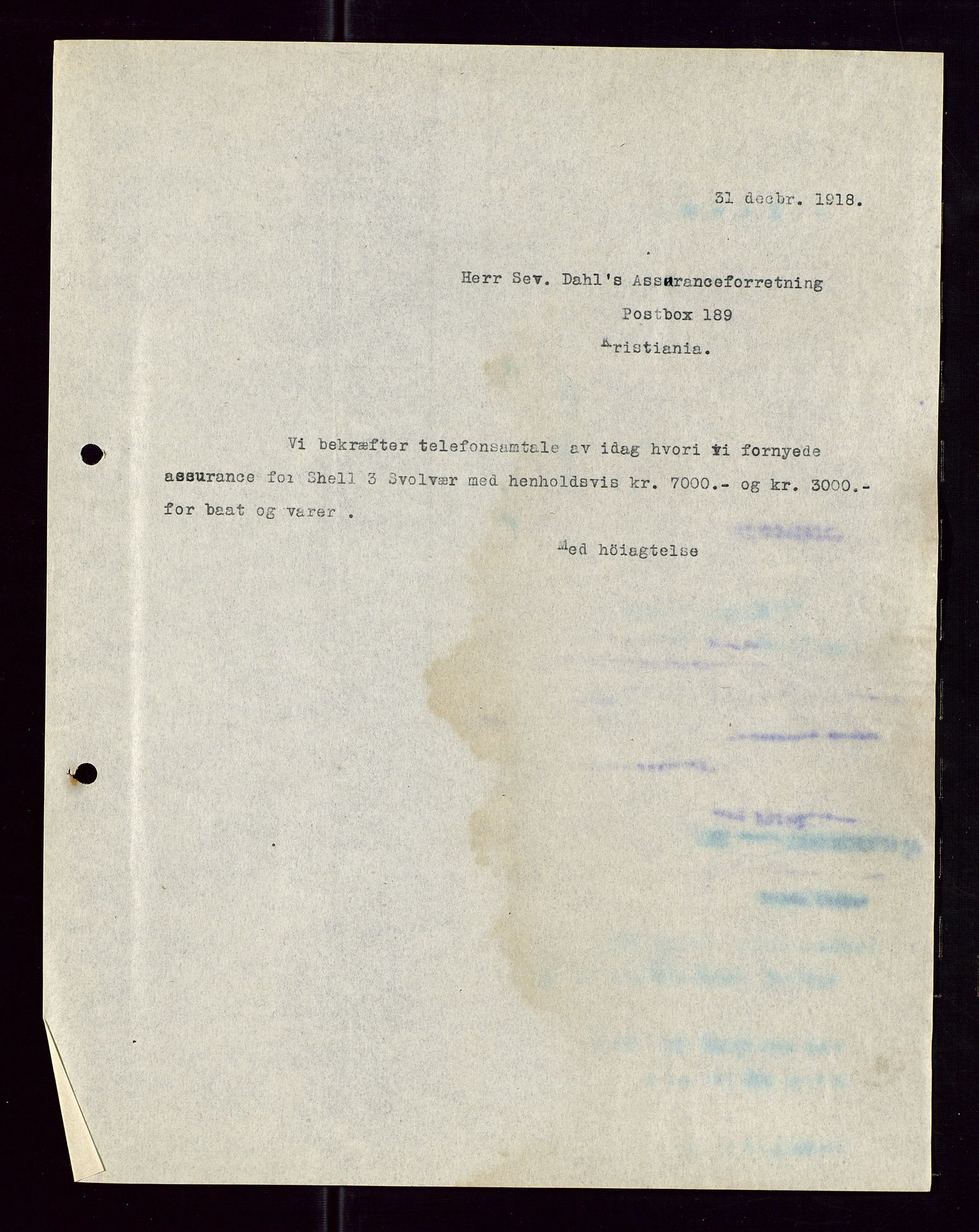 Pa 1521 - A/S Norske Shell, AV/SAST-A-101915/E/Ea/Eaa/L0005: Sjefskorrespondanse, 1918, p. 4