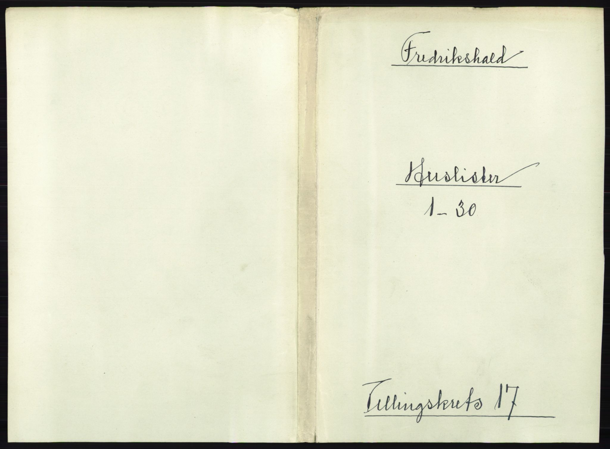 RA, 1891 census for 0101 Fredrikshald, 1891, p. 1530