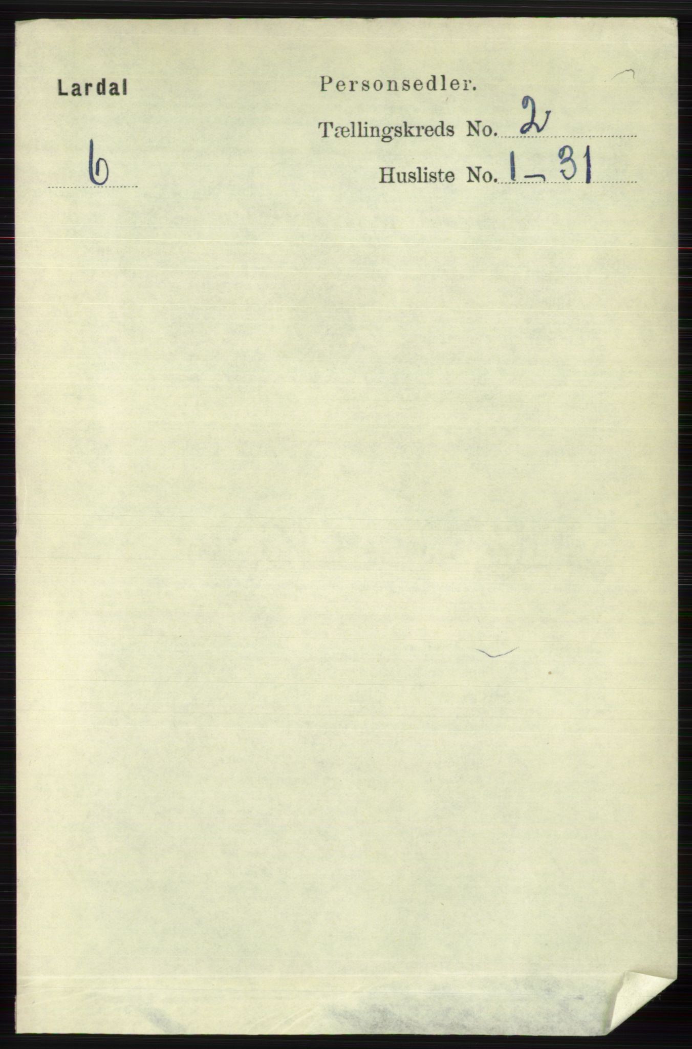 RA, 1891 census for 0728 Lardal, 1891, p. 726