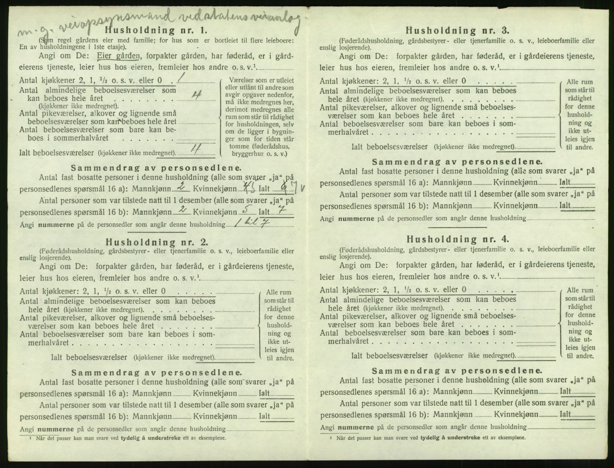 SAT, 1920 census for Skodje, 1920, p. 250