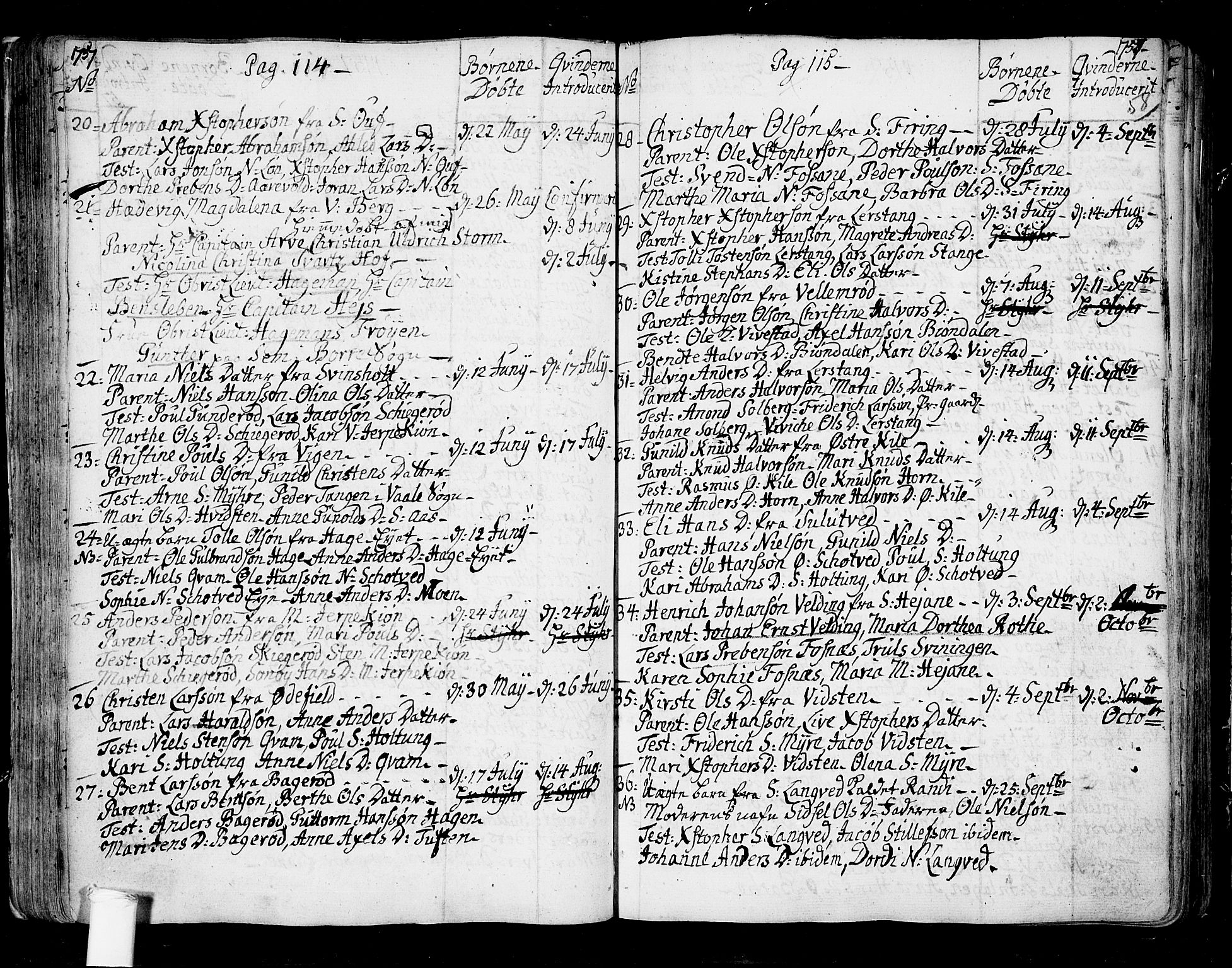 Ramnes kirkebøker, AV/SAKO-A-314/F/Fa/L0001: Parish register (official) no. I 1, 1732-1774, p. 58