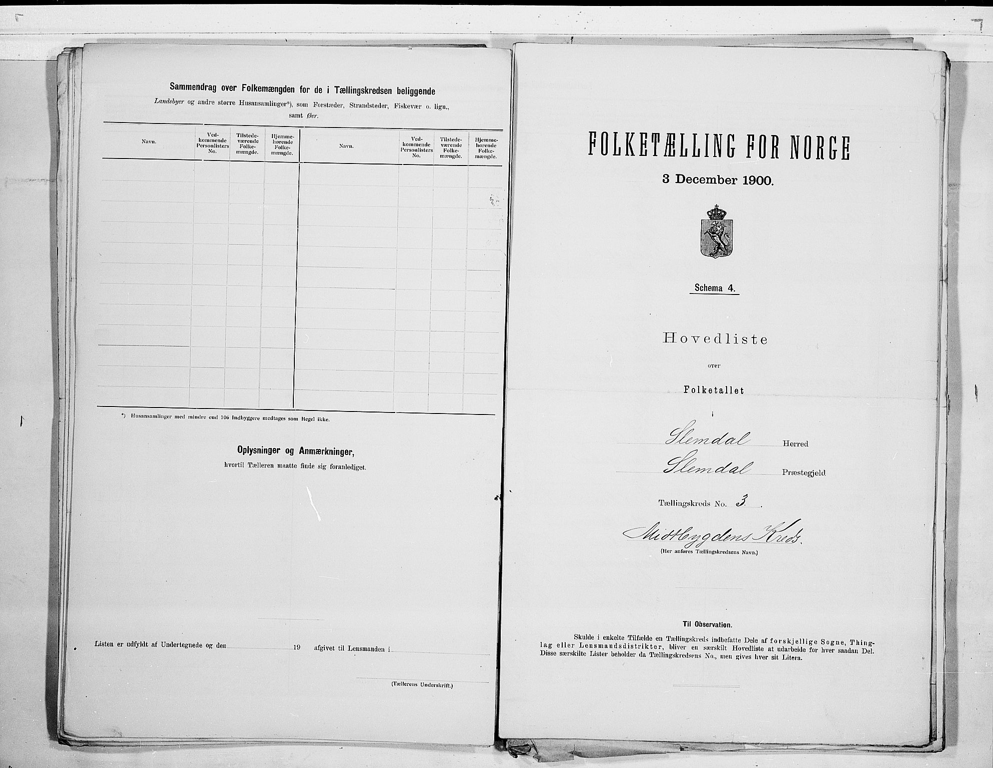 SAKO, 1900 census for Slemdal, 1900, p. 8