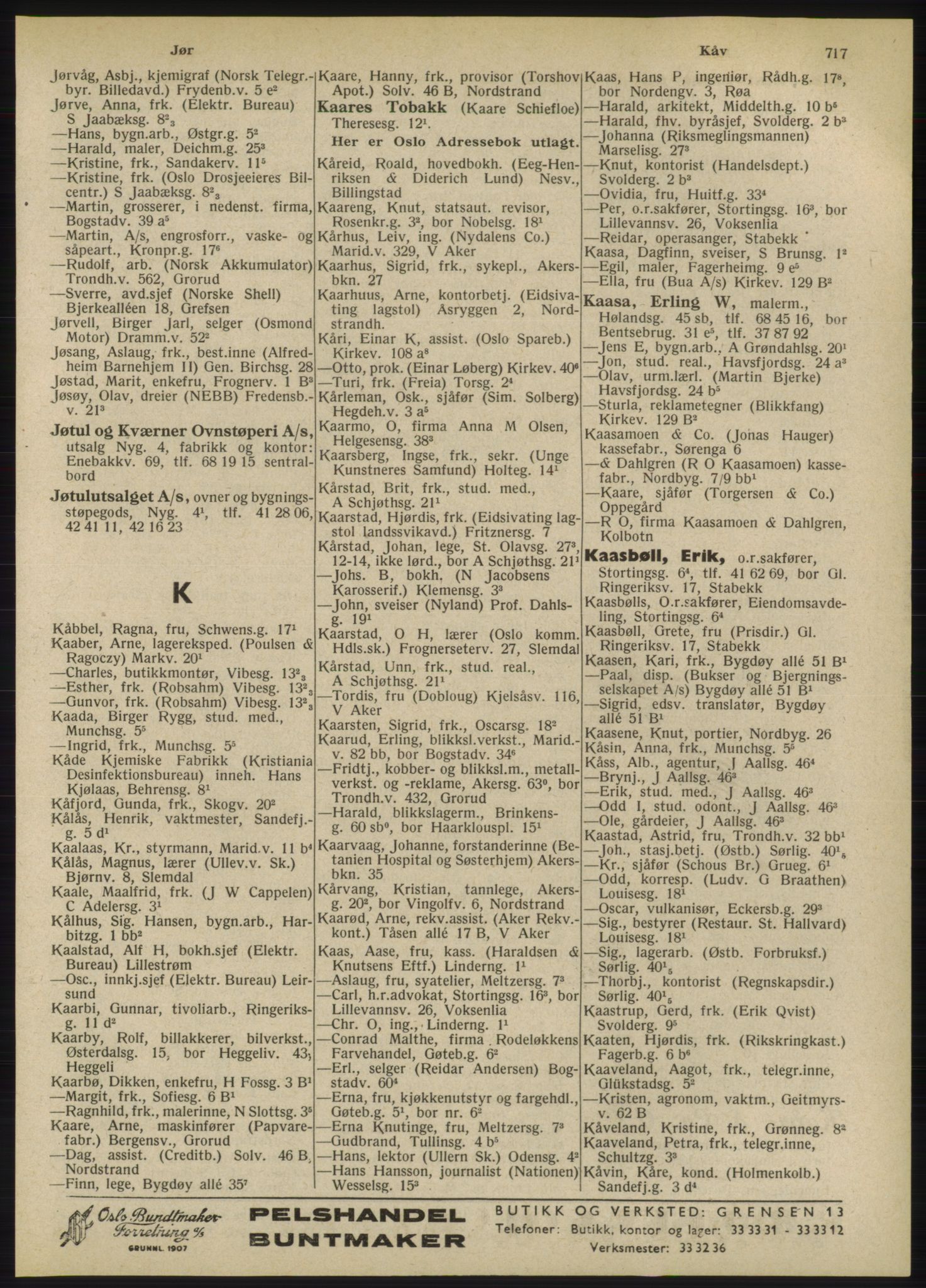 Kristiania/Oslo adressebok, PUBL/-, 1947, p. 717