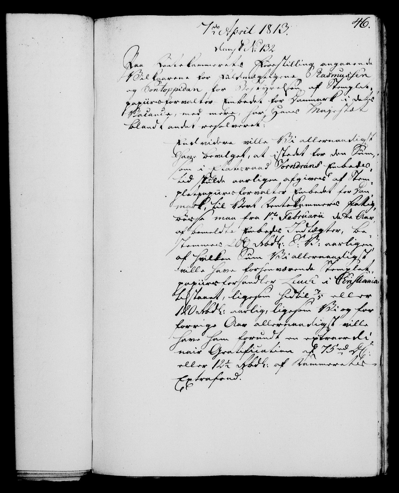 Rentekammeret, Kammerkanselliet, RA/EA-3111/G/Gf/Gfa/L0095: Norsk relasjons- og resolusjonsprotokoll (merket RK 52.95), 1813-1814, p. 187