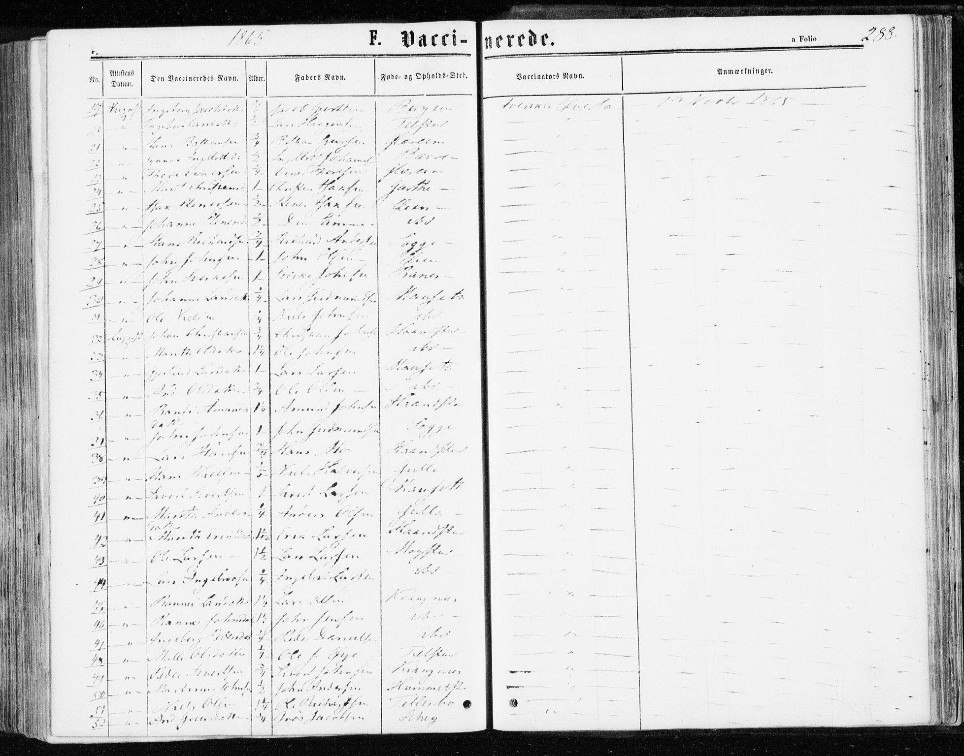 Ministerialprotokoller, klokkerbøker og fødselsregistre - Møre og Romsdal, SAT/A-1454/595/L1045: Parish register (official) no. 595A07, 1863-1873, p. 288