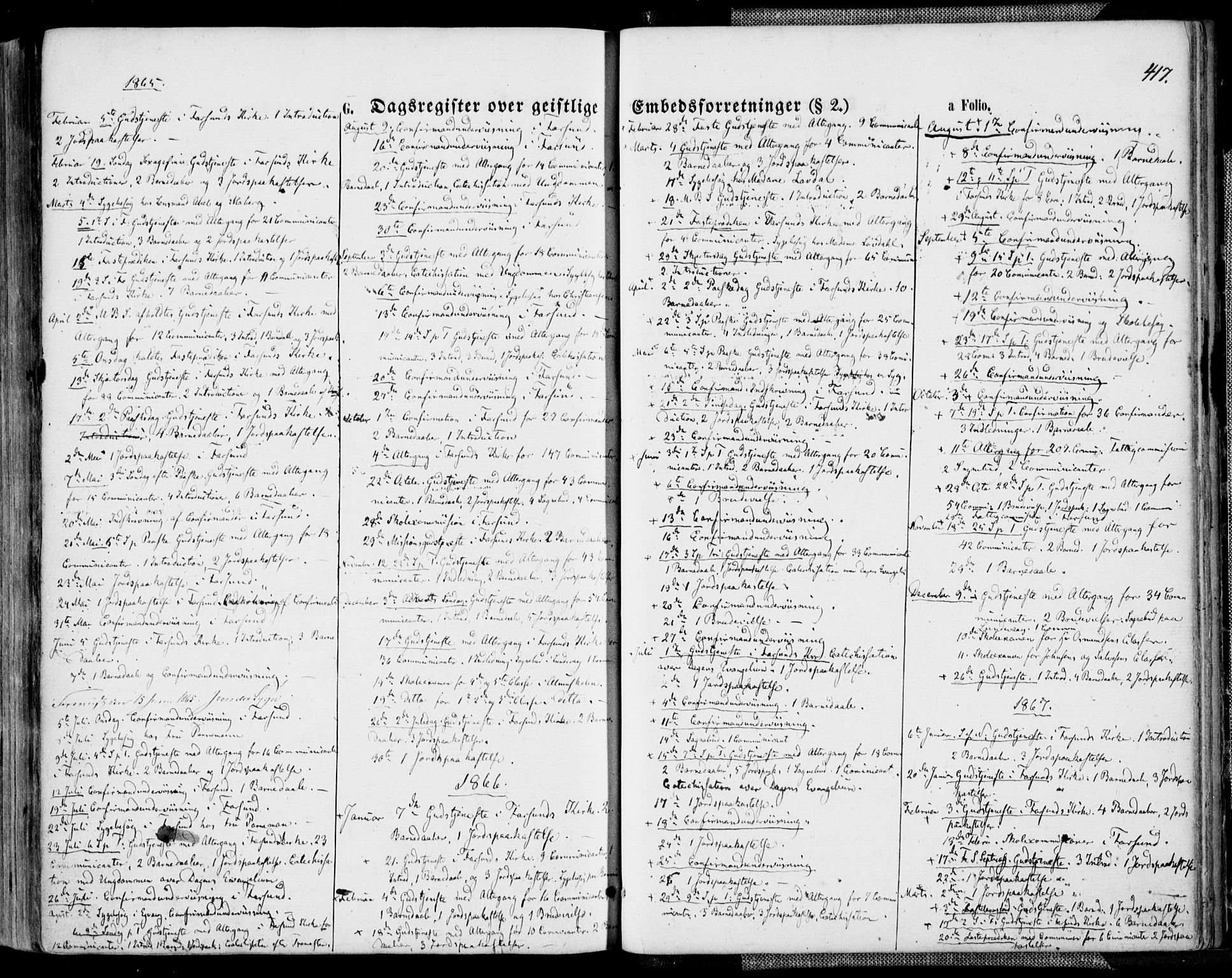 Farsund sokneprestkontor, SAK/1111-0009/F/Fa/L0005: Parish register (official) no. A 5, 1863-1886, p. 417