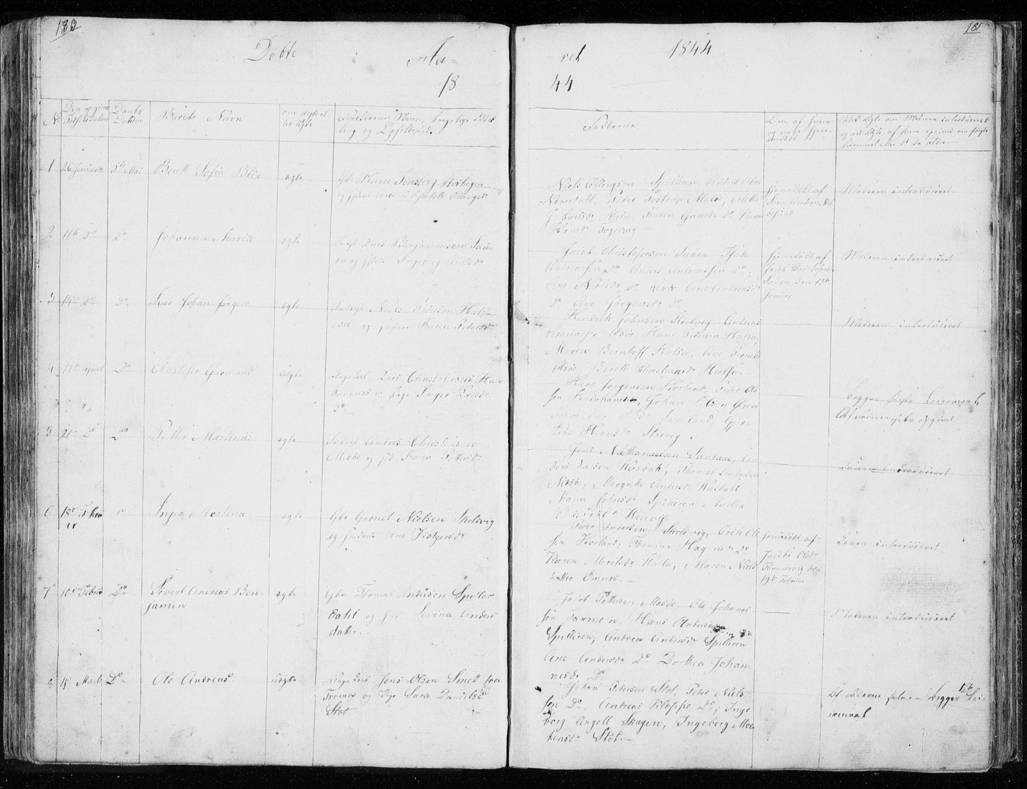 Ministerialprotokoller, klokkerbøker og fødselsregistre - Nordland, SAT/A-1459/843/L0632: Parish register (copy) no. 843C01, 1833-1853, p. 180-181