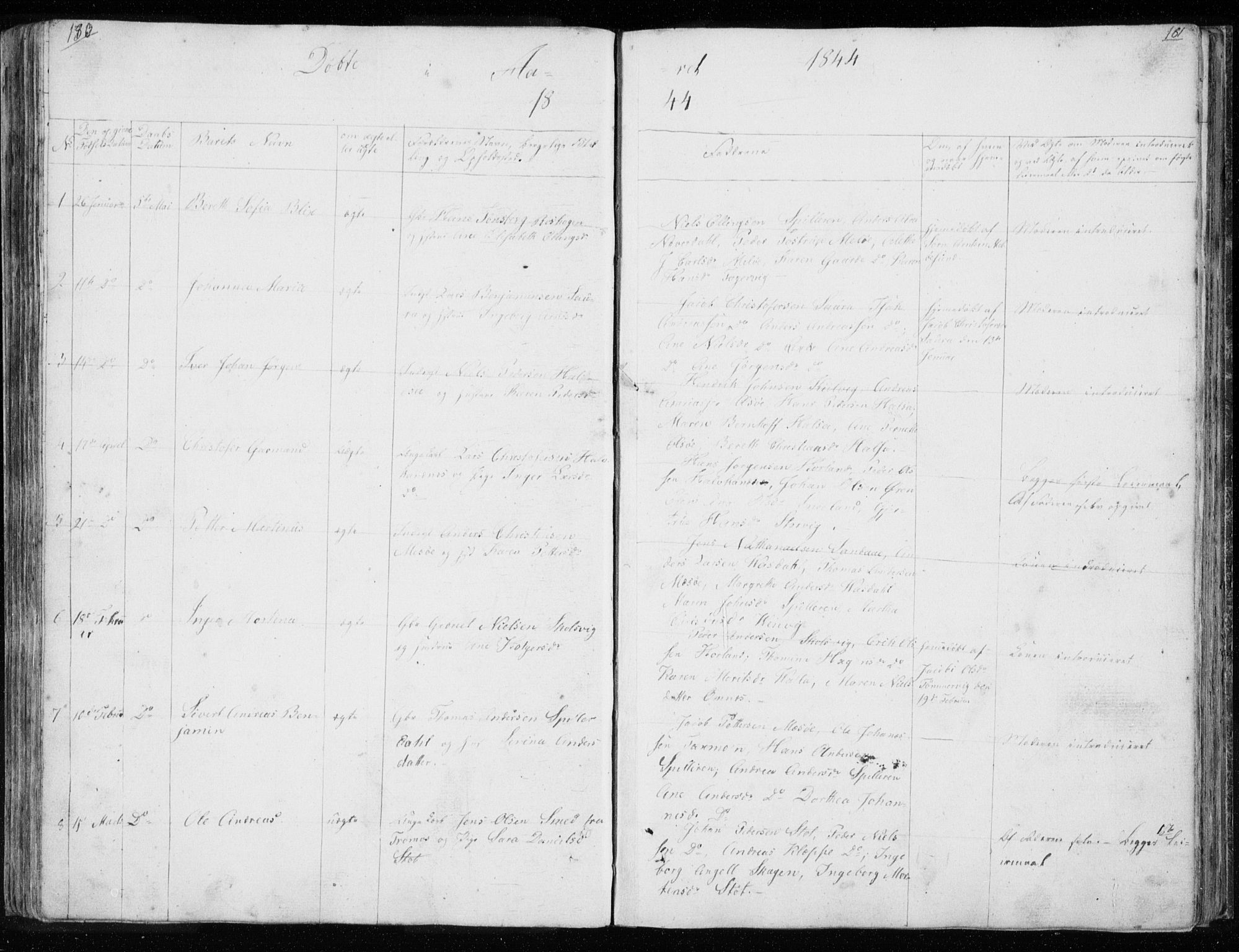 Ministerialprotokoller, klokkerbøker og fødselsregistre - Nordland, AV/SAT-A-1459/843/L0632: Parish register (copy) no. 843C01, 1833-1853, p. 180-181