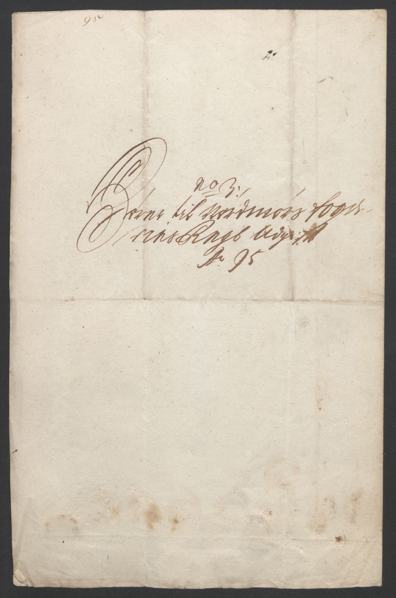 Rentekammeret inntil 1814, Reviderte regnskaper, Fogderegnskap, AV/RA-EA-4092/R56/L3736: Fogderegnskap Nordmøre, 1694-1696, p. 306