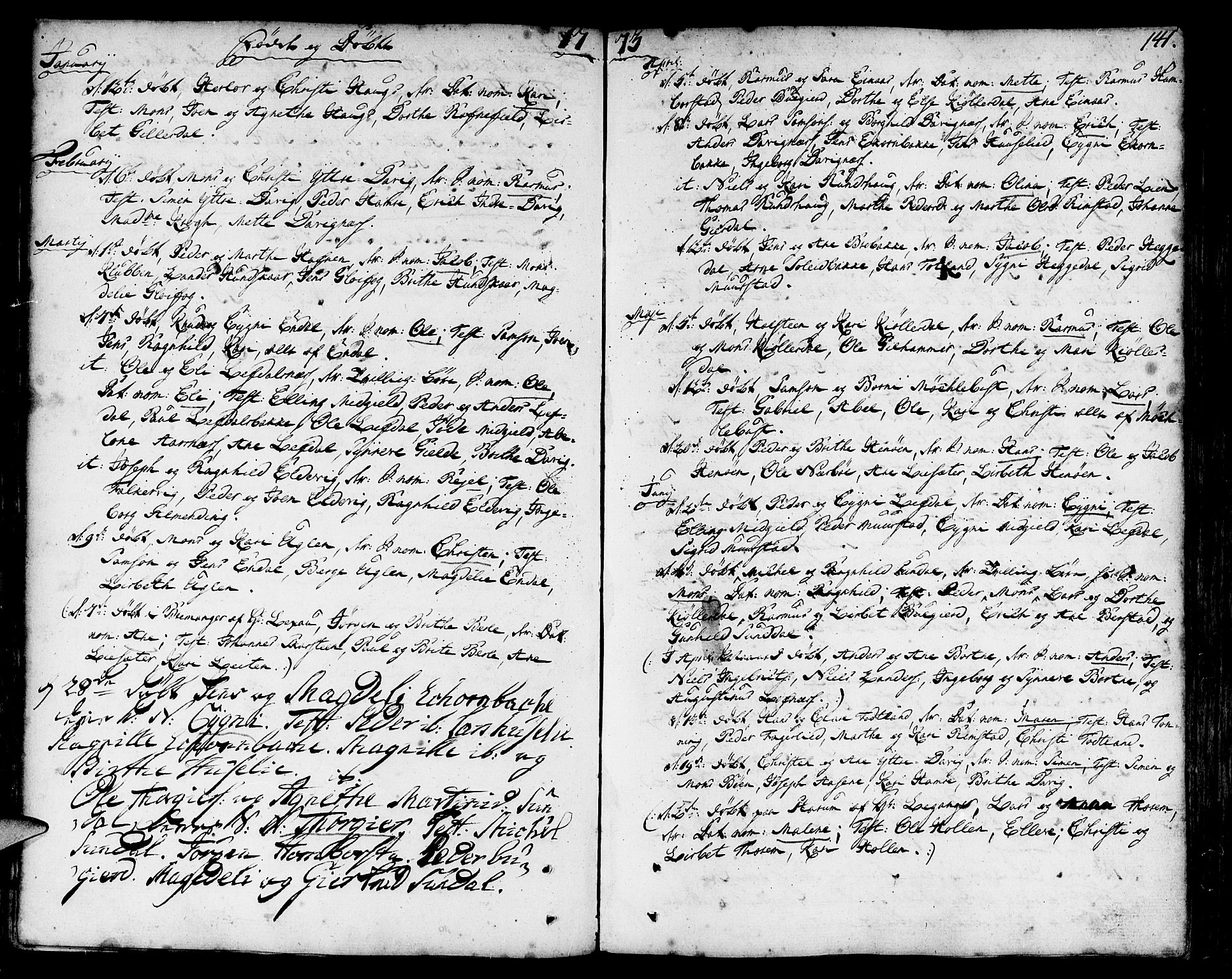 Davik sokneprestembete, AV/SAB-A-79701/H/Haa/Haaa/L0002: Parish register (official) no. A 2, 1742-1816, p. 141