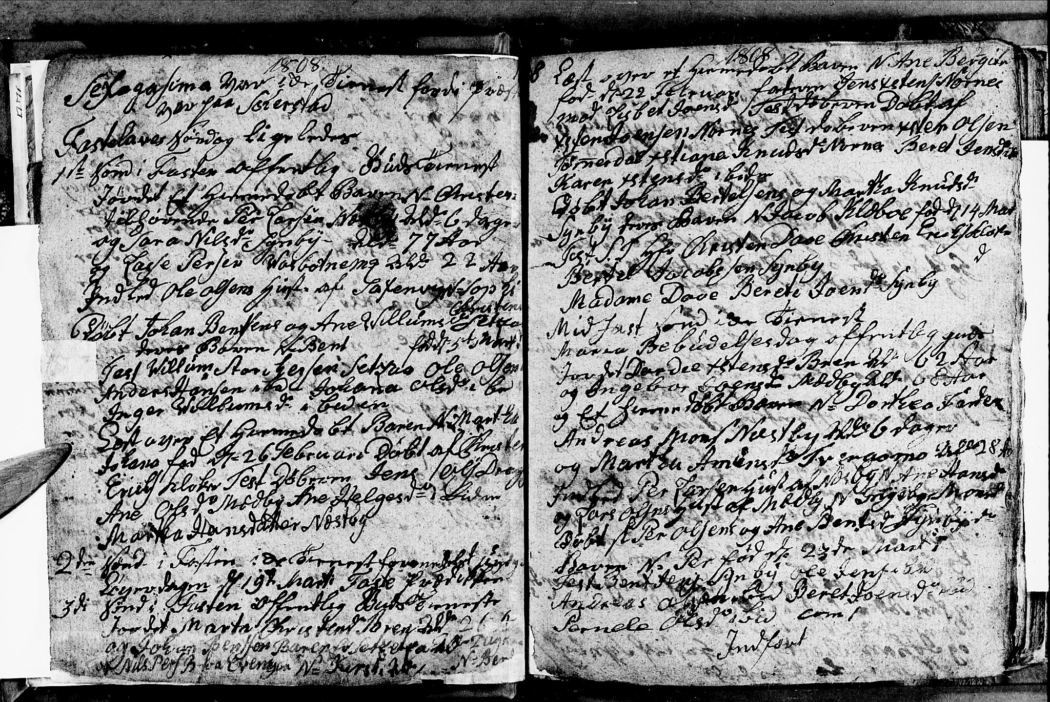 Ministerialprotokoller, klokkerbøker og fødselsregistre - Nordland, SAT/A-1459/847/L0675: Parish register (copy) no. 847C03, 1808-1820, p. 2