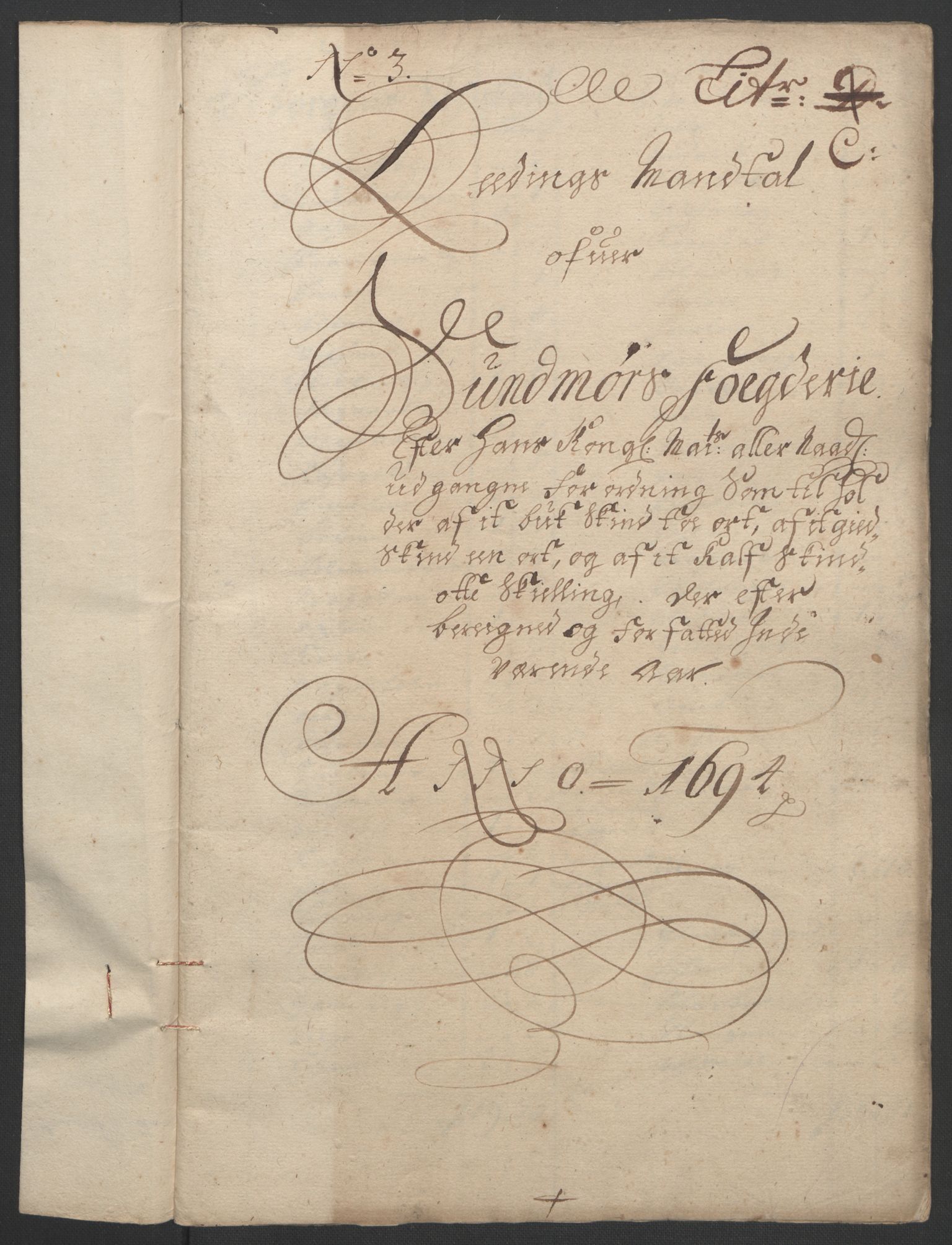 Rentekammeret inntil 1814, Reviderte regnskaper, Fogderegnskap, RA/EA-4092/R54/L3555: Fogderegnskap Sunnmøre, 1694-1695, p. 93