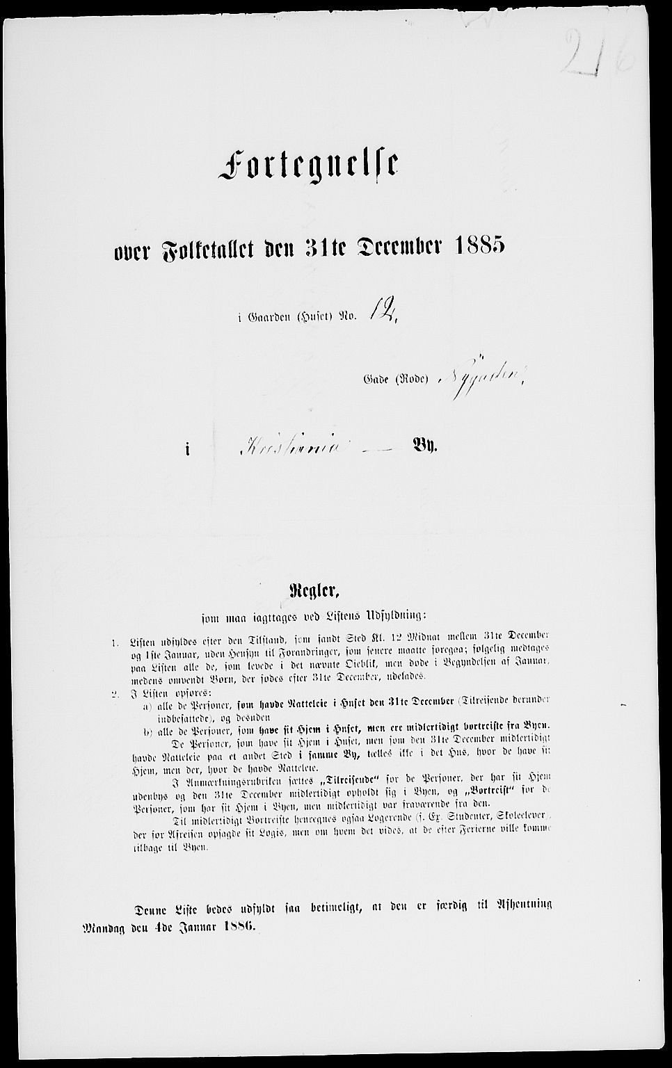 RA, 1885 census for 0301 Kristiania, 1885, p. 7732