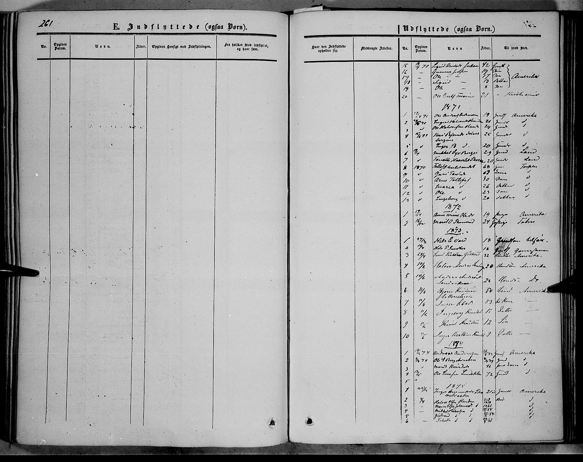 Sør-Aurdal prestekontor, AV/SAH-PREST-128/H/Ha/Haa/L0005: Parish register (official) no. 5, 1849-1876, p. 261