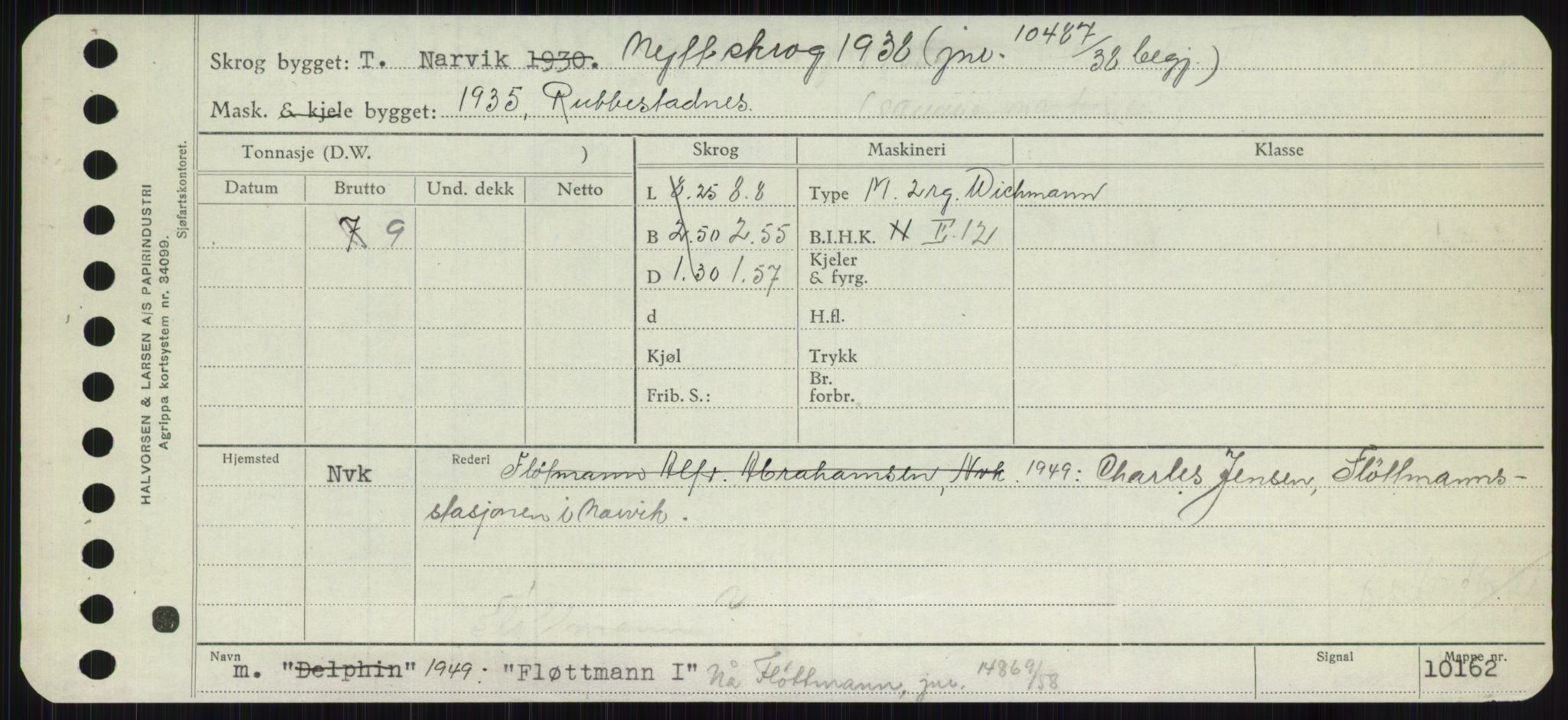 Sjøfartsdirektoratet med forløpere, Skipsmålingen, RA/S-1627/H/Ha/L0002/0001: Fartøy, Eik-Hill / Fartøy, Eik-F, p. 645