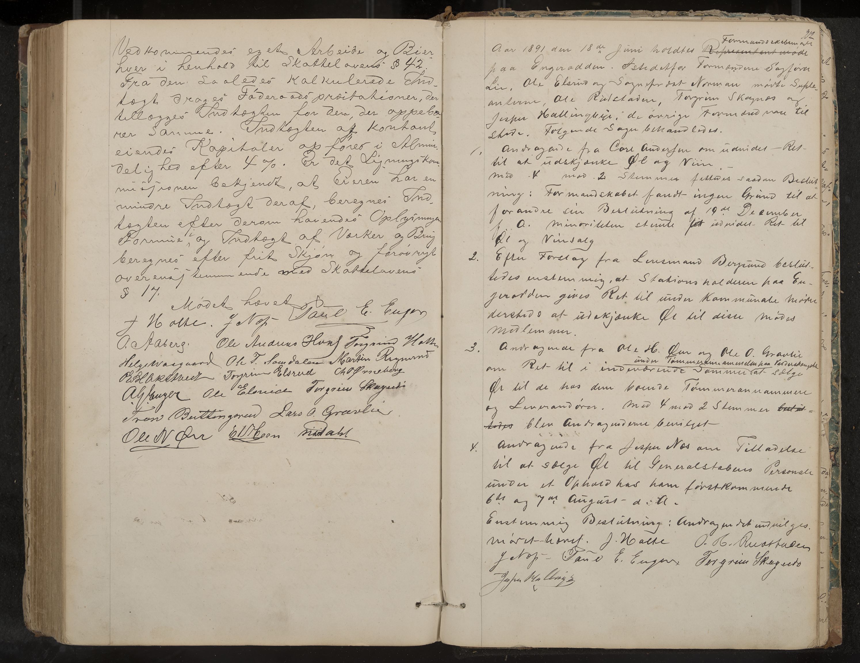 Ådal formannskap og sentraladministrasjon, IKAK/0614021/A/Aa/L0001: Møtebok, 1858-1891, p. 312