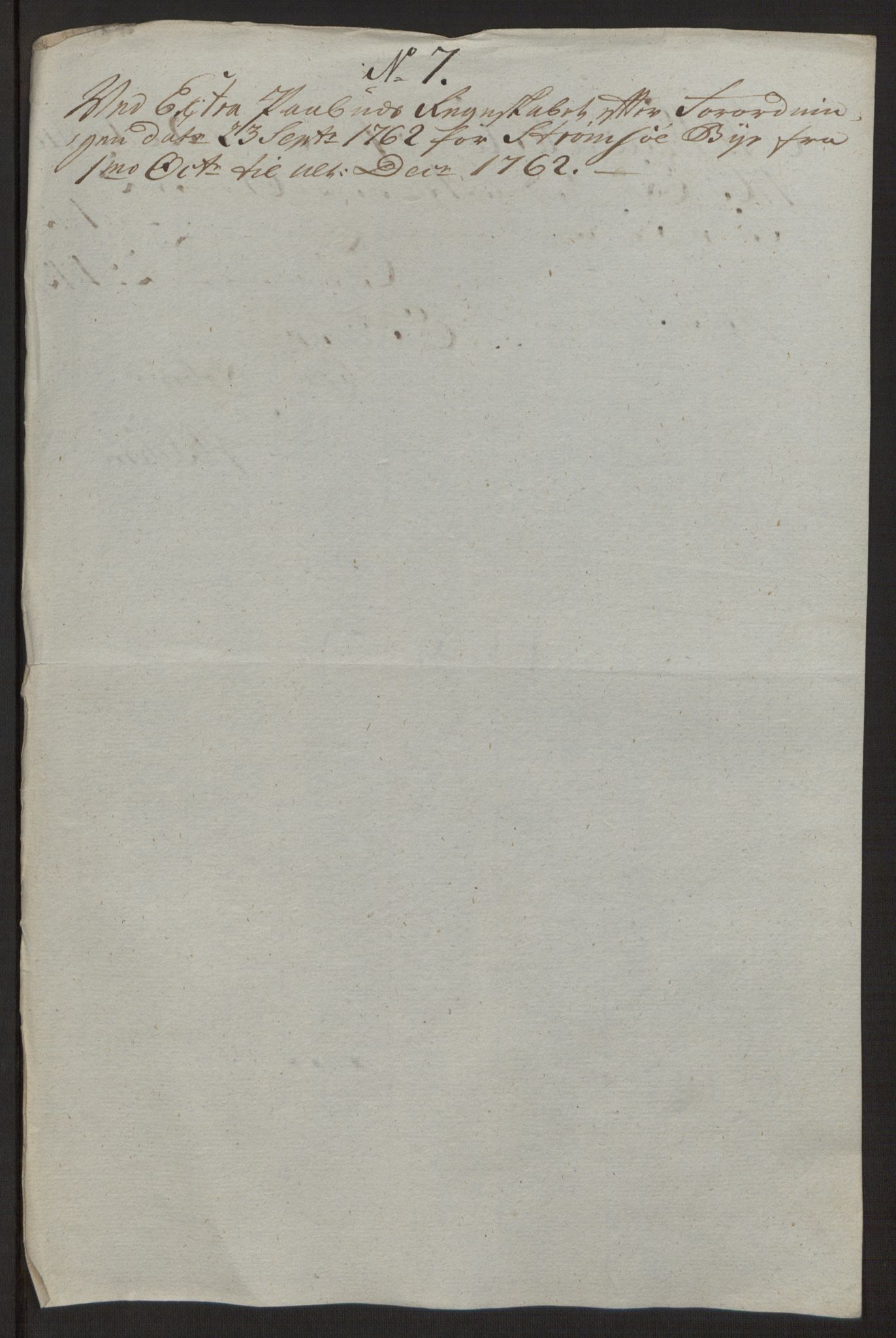 Rentekammeret inntil 1814, Reviderte regnskaper, Byregnskaper, AV/RA-EA-4066/R/Rg/L0144/0001: [G4] Kontribusjonsregnskap / Ekstraskatt, 1762-1767, p. 62