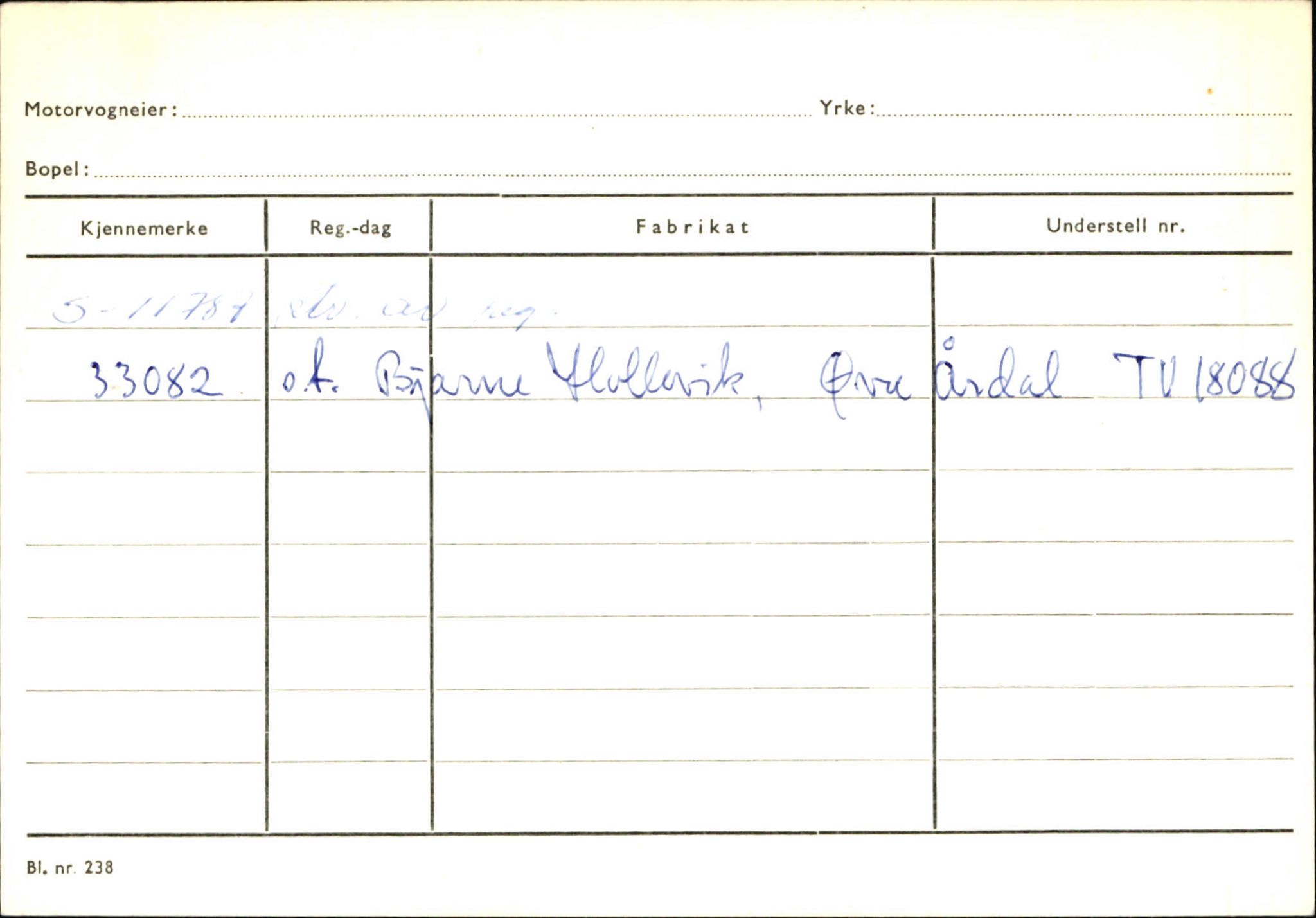 Statens vegvesen, Sogn og Fjordane vegkontor, SAB/A-5301/4/F/L0125: Eigarregister Sogndal V-Å. Aurland A-Å. Fjaler A-N, 1945-1975, p. 457