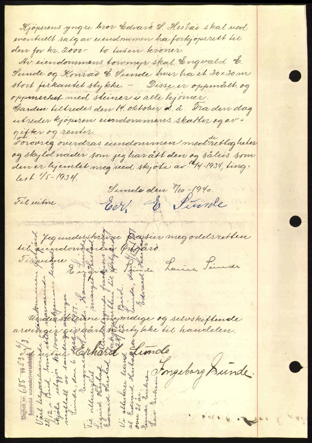 Romsdal sorenskriveri, AV/SAT-A-4149/1/2/2C: Mortgage book no. A8, 1939-1940, Diary no: : 1200/1940