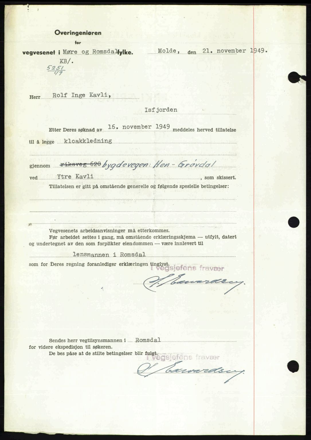 Romsdal sorenskriveri, SAT/A-4149/1/2/2C: Mortgage book no. A33, 1950-1950, Diary no: : 1107/1950