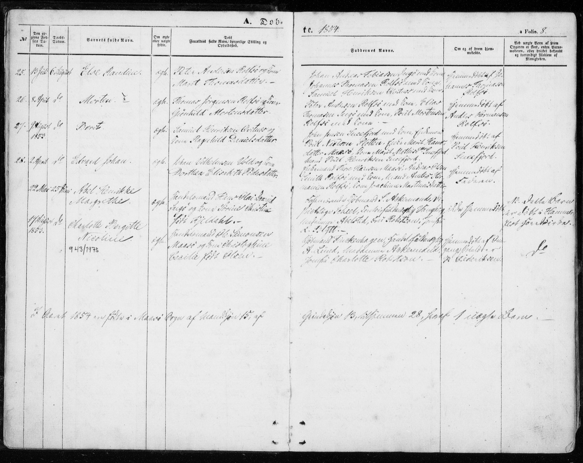 Måsøy sokneprestkontor, SATØ/S-1348/H/Ha/L0002kirke: Parish register (official) no. 2, 1852-1865, p. 8