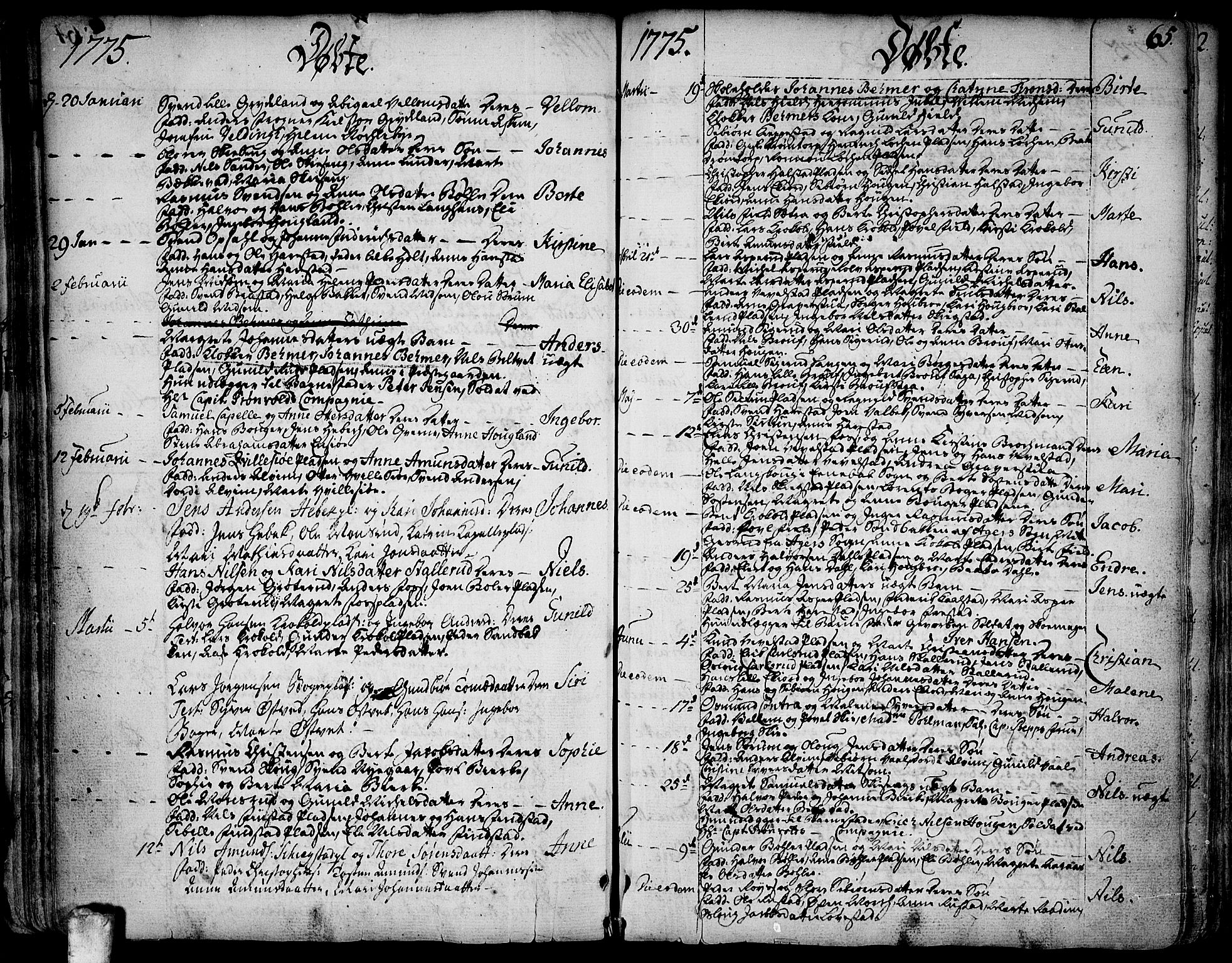 Kråkstad prestekontor Kirkebøker, AV/SAO-A-10125a/F/Fa/L0001: Parish register (official) no. I 1, 1736-1785, p. 65