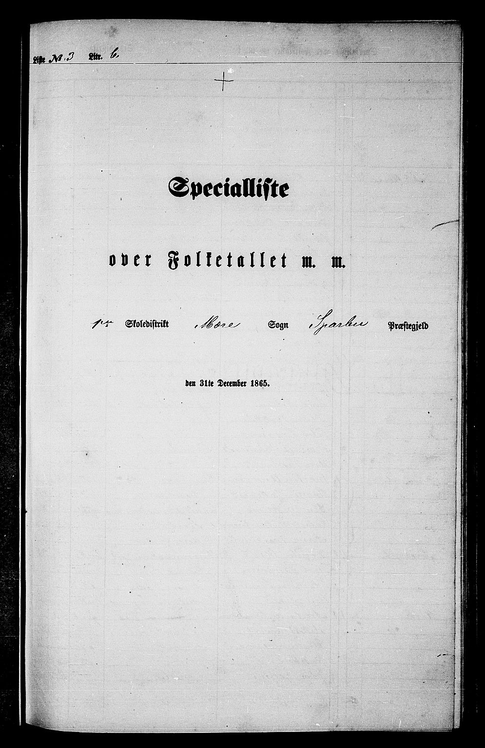 RA, 1865 census for Sparbu, 1865, p. 71