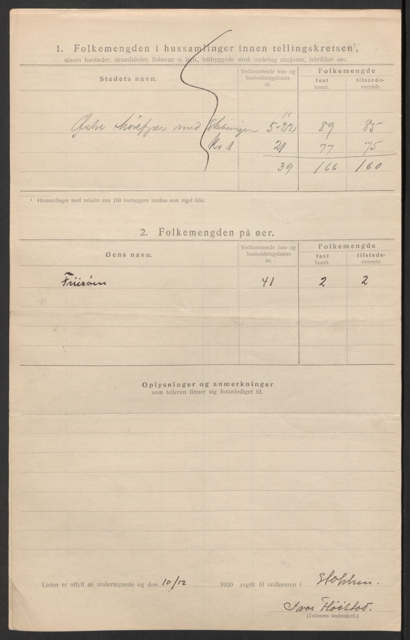SAK, 1920 census for Stokken, 1920, p. 11