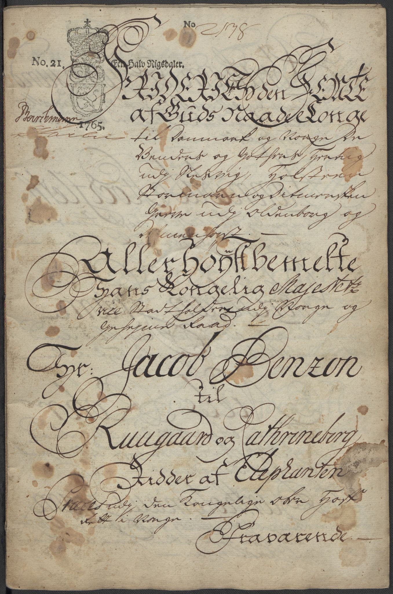 Riksarkivets diplomsamling, AV/RA-EA-5965/F15/L0018: Prestearkiv - Buskerud, 1764-1814, p. 117