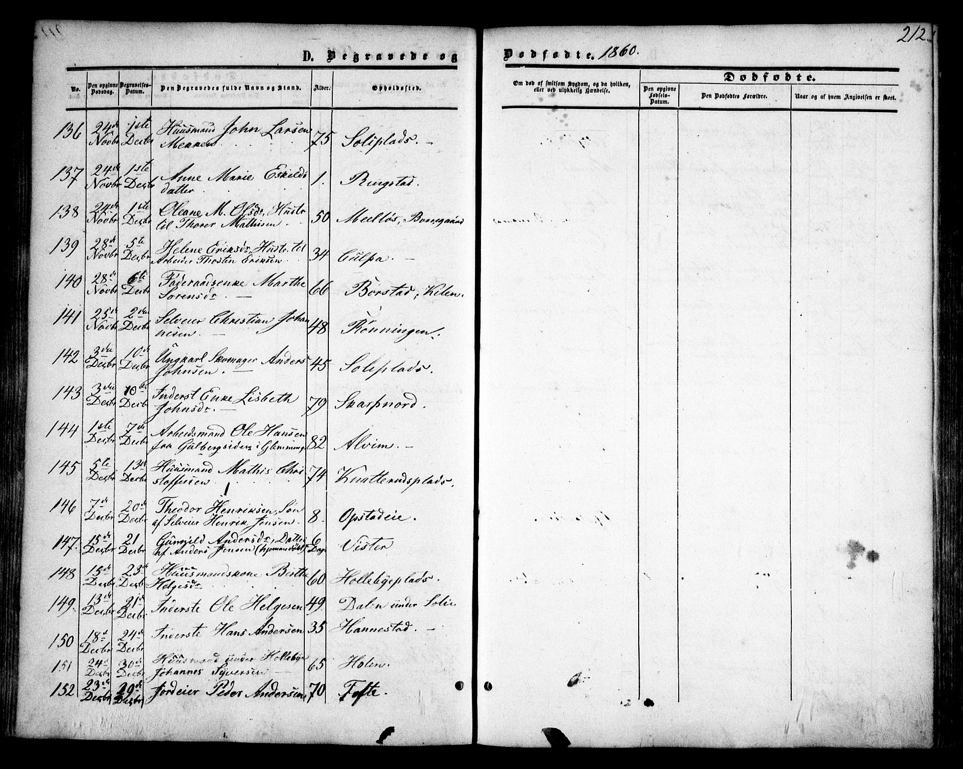 Tune prestekontor Kirkebøker, AV/SAO-A-2007/F/Fa/L0013: Parish register (official) no. 13, 1859-1863, p. 212