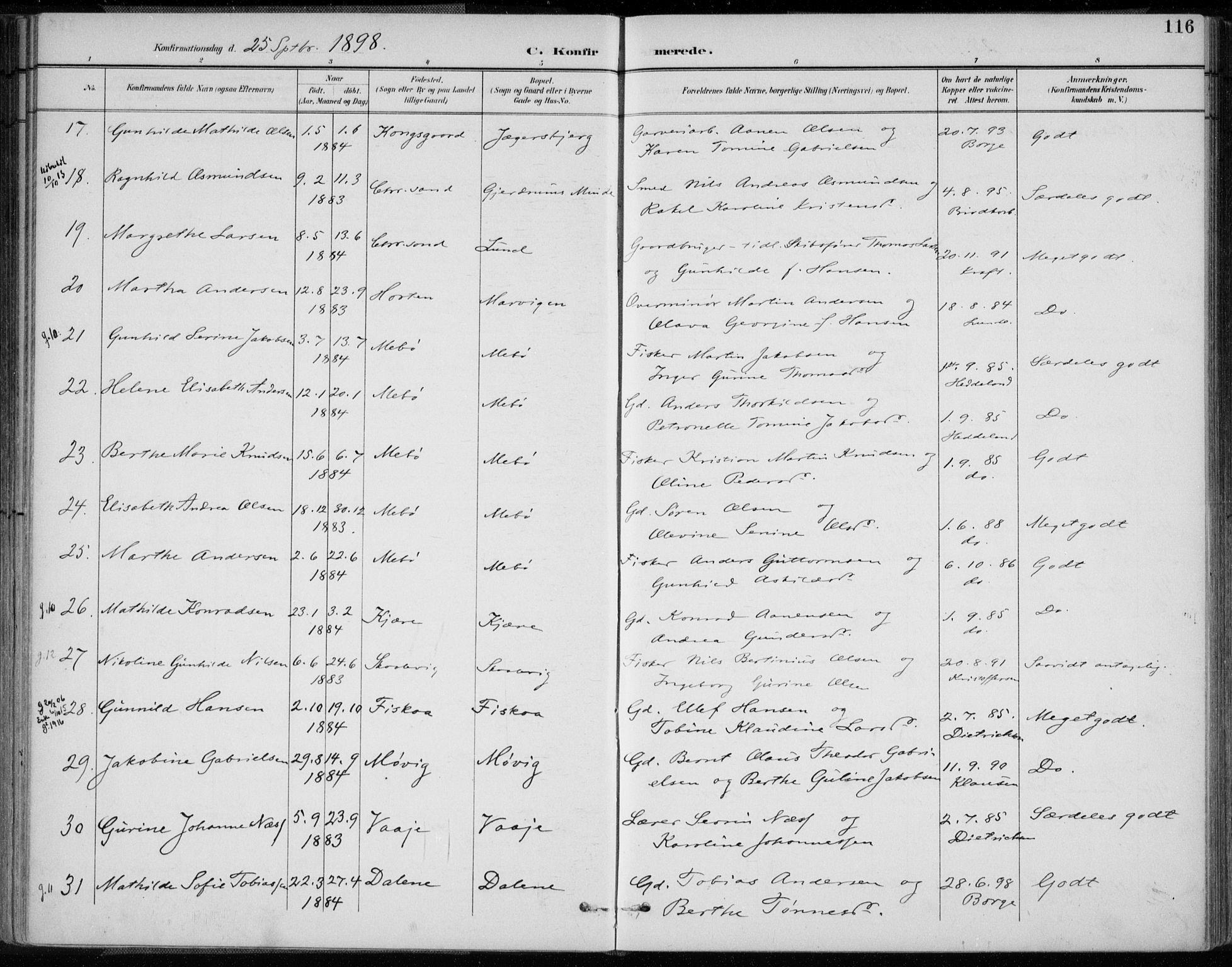 Oddernes sokneprestkontor, AV/SAK-1111-0033/F/Fa/Faa/L0010: Parish register (official) no. A 10, 1897-1911, p. 116