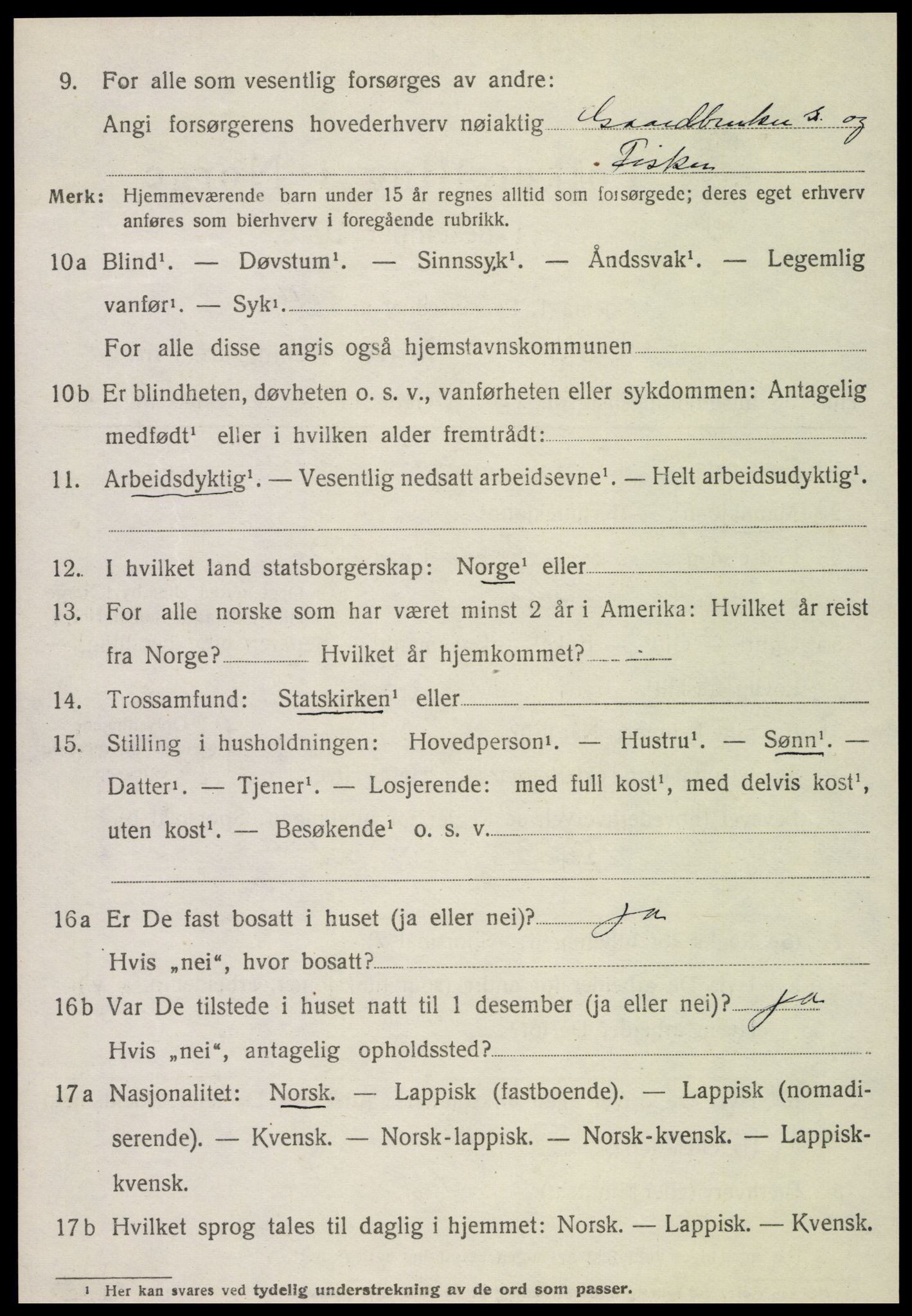 SAT, 1920 census for Leka, 1920, p. 1718