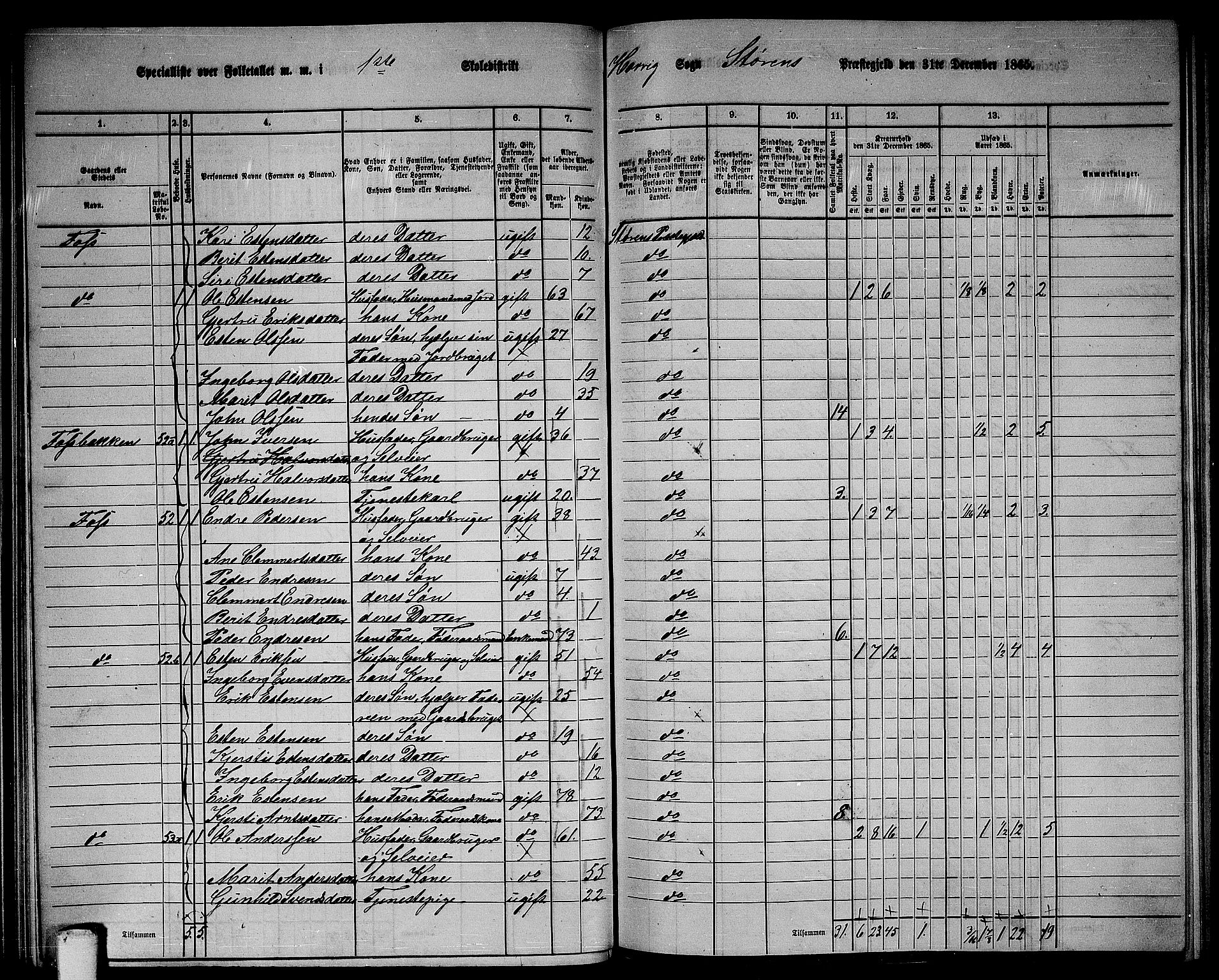 RA, 1865 census for Støren, 1865, p. 112