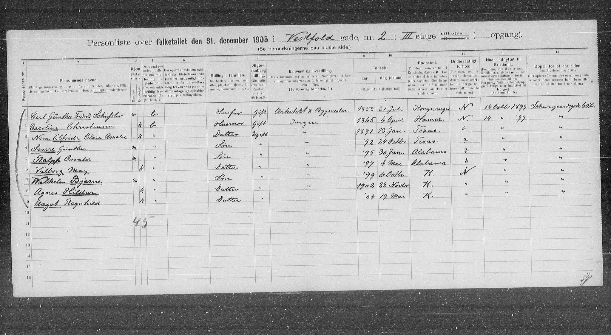 OBA, Municipal Census 1905 for Kristiania, 1905, p. 64371