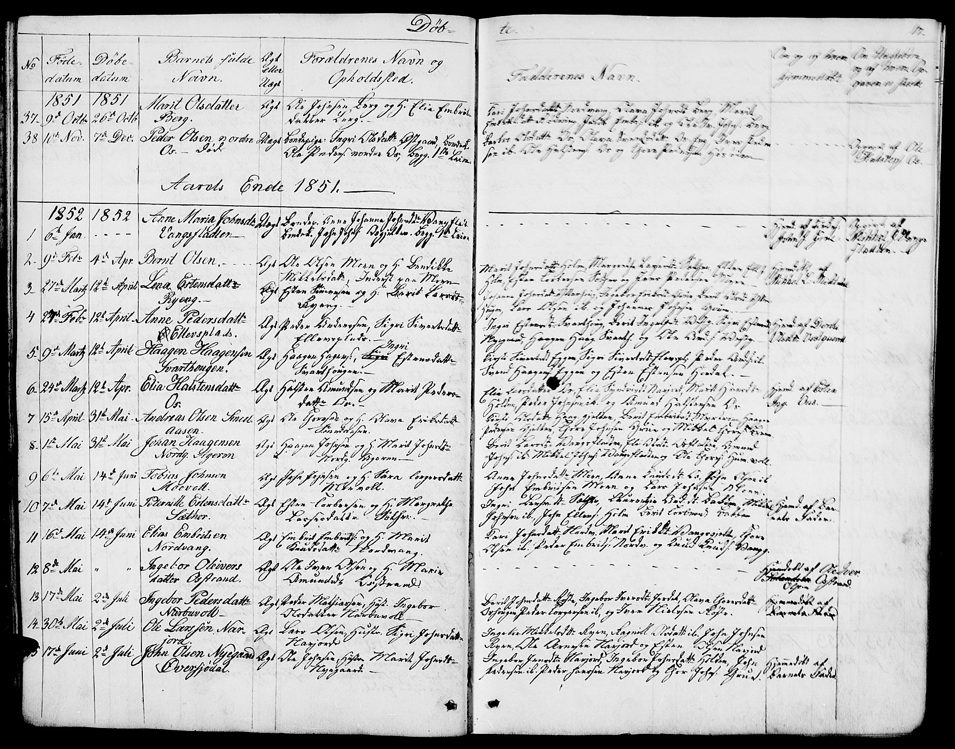 Tolga prestekontor, AV/SAH-PREST-062/L/L0004: Parish register (copy) no. 4, 1845-1887, p. 17