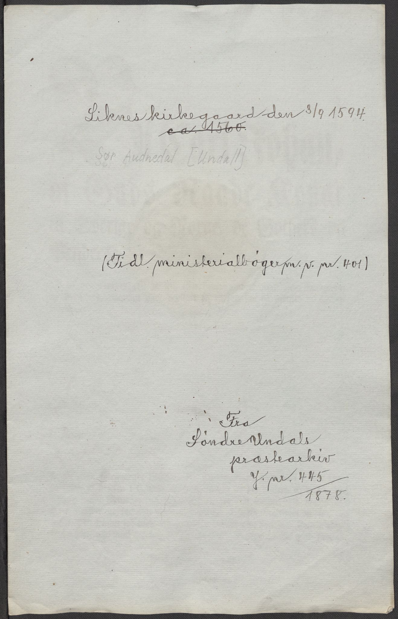 Riksarkivets diplomsamling, AV/RA-EA-5965/F15/L0031: Prestearkiv - Aust-Agder, Vest-Agder og Rogaland, 1575-1768, p. 99