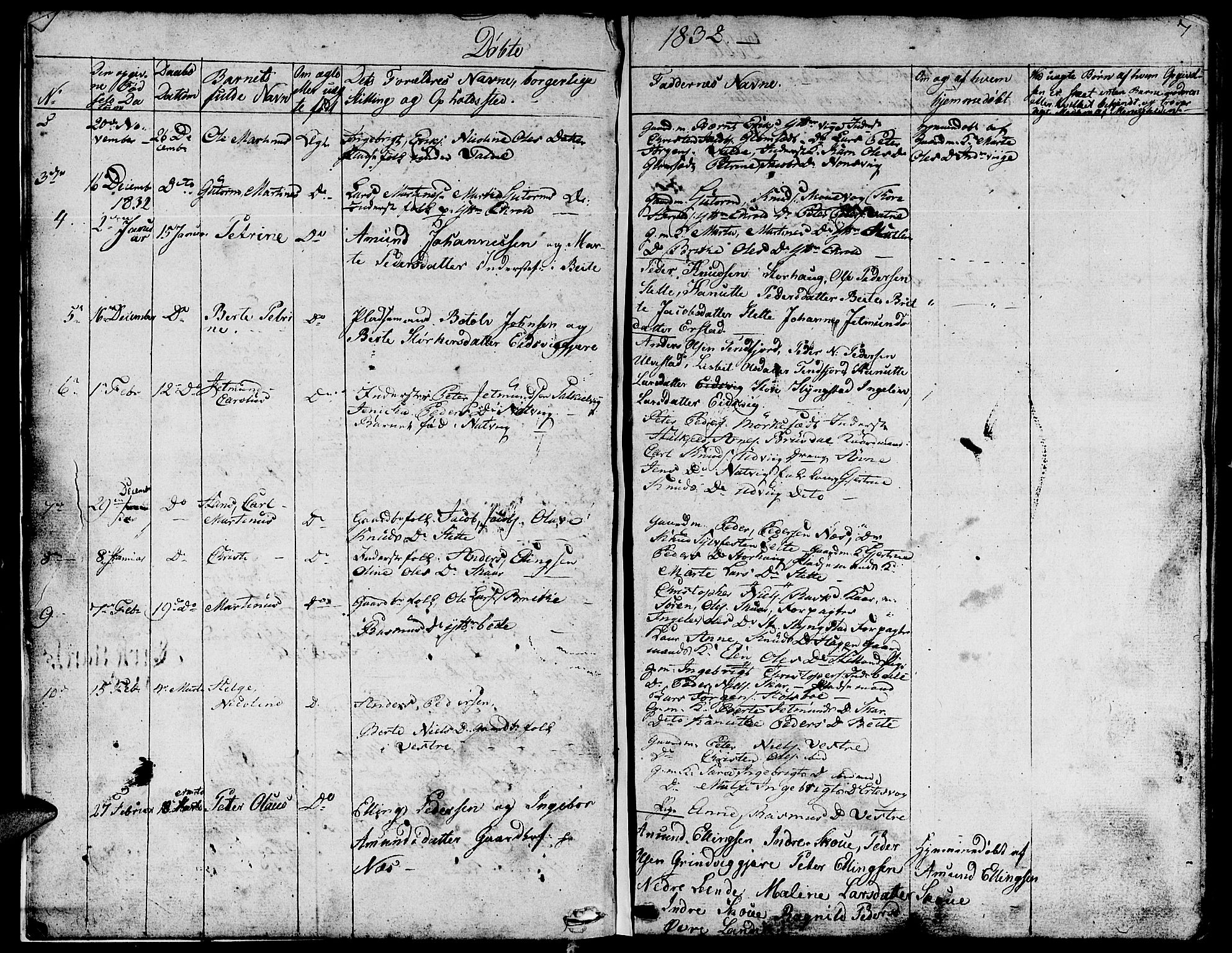 Ministerialprotokoller, klokkerbøker og fødselsregistre - Møre og Romsdal, AV/SAT-A-1454/524/L0361: Parish register (copy) no. 524C02, 1831-1840, p. 7