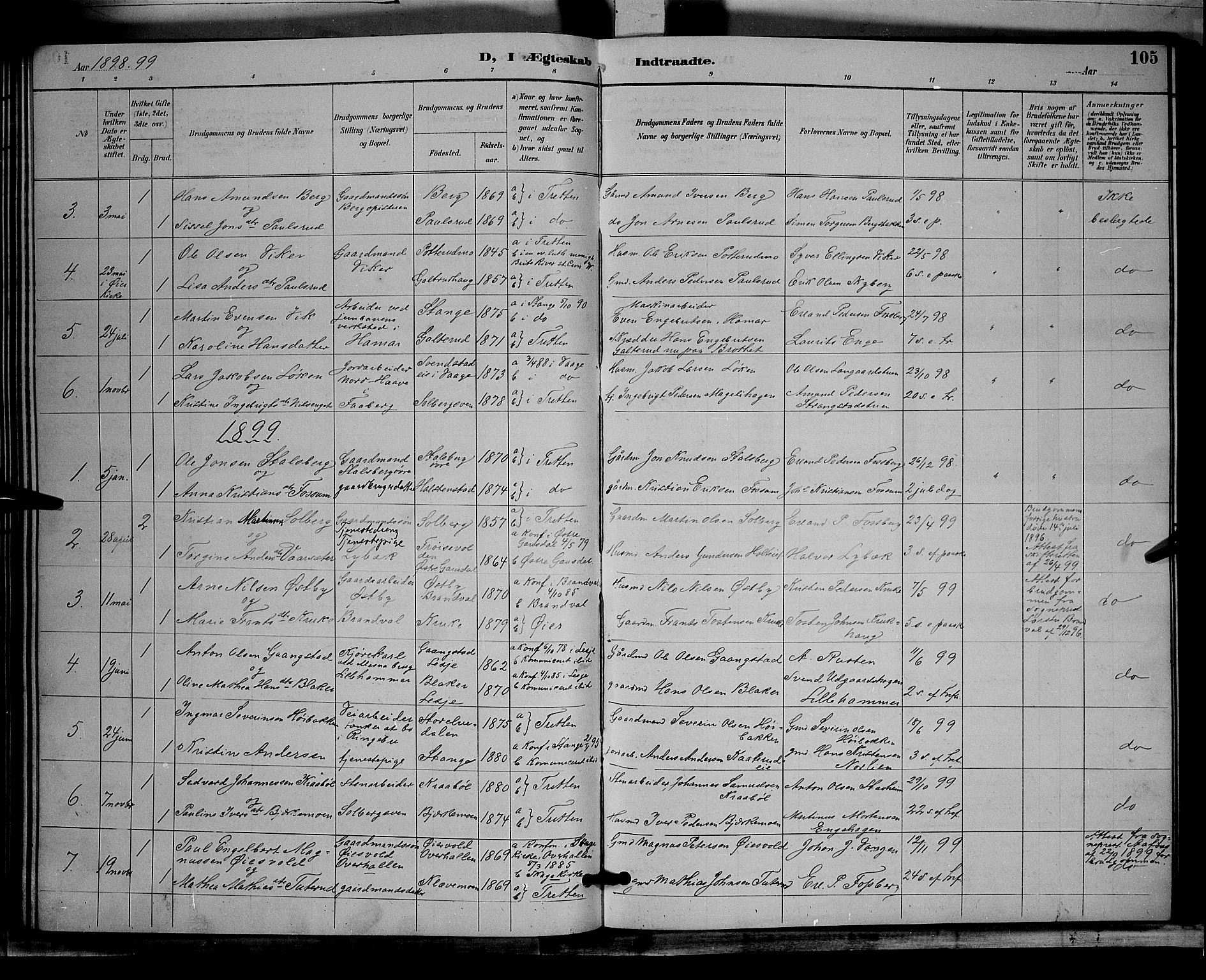 Øyer prestekontor, AV/SAH-PREST-084/H/Ha/Hab/L0004: Parish register (copy) no. 4, 1894-1905, p. 105