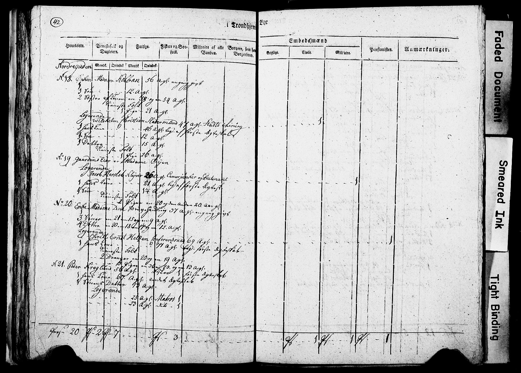 RA, Census 1815 for Trondheim, 1815, p. 243